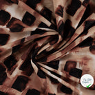 Viscose stretch imprimée abstrait taupe - drapé
