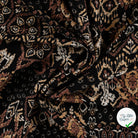 Viscose stretch imprimée rétro taupe - drapé