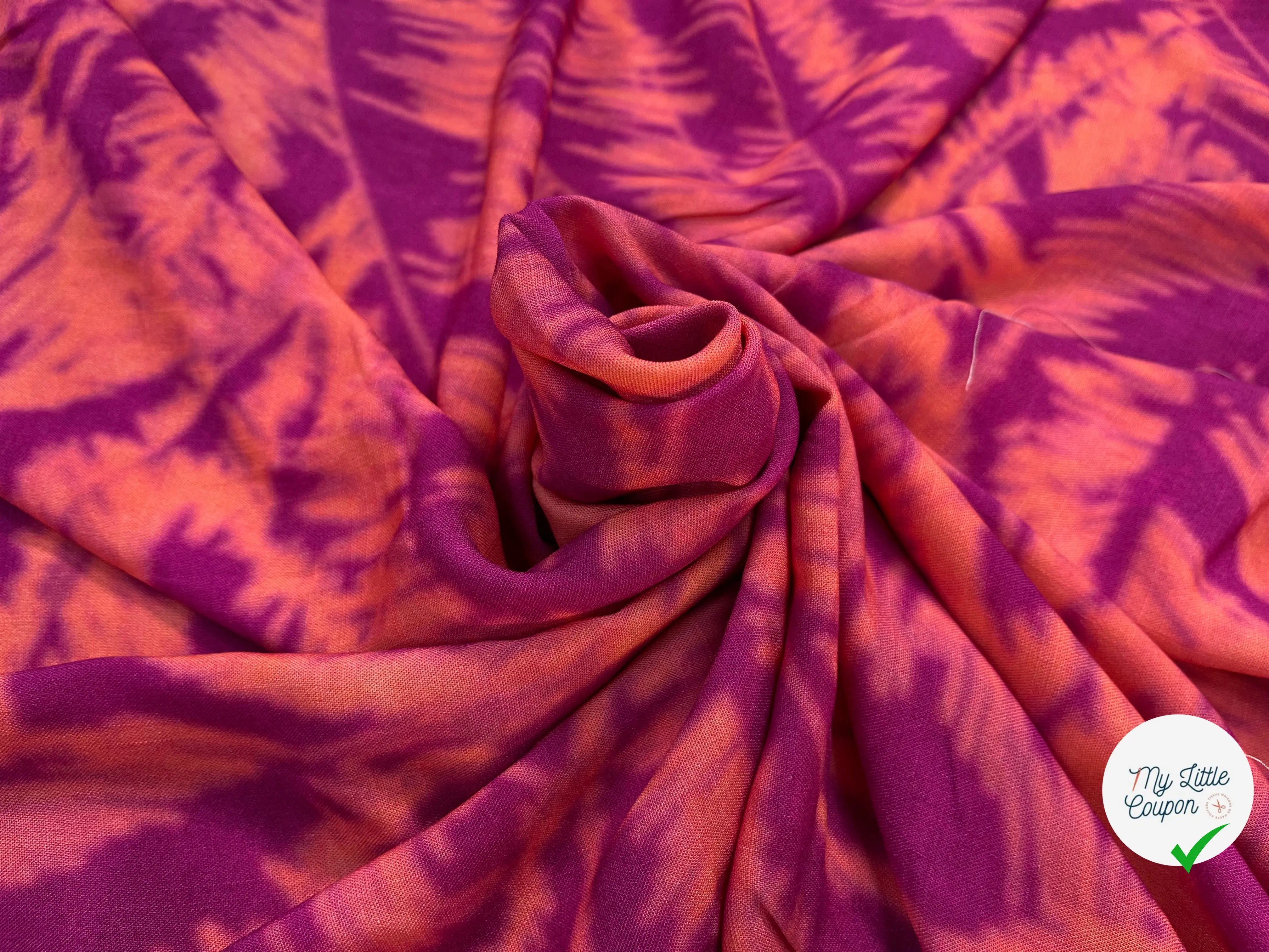 VISCOSE TIE&DYE ROSE&VIOLET - My Little Coupon