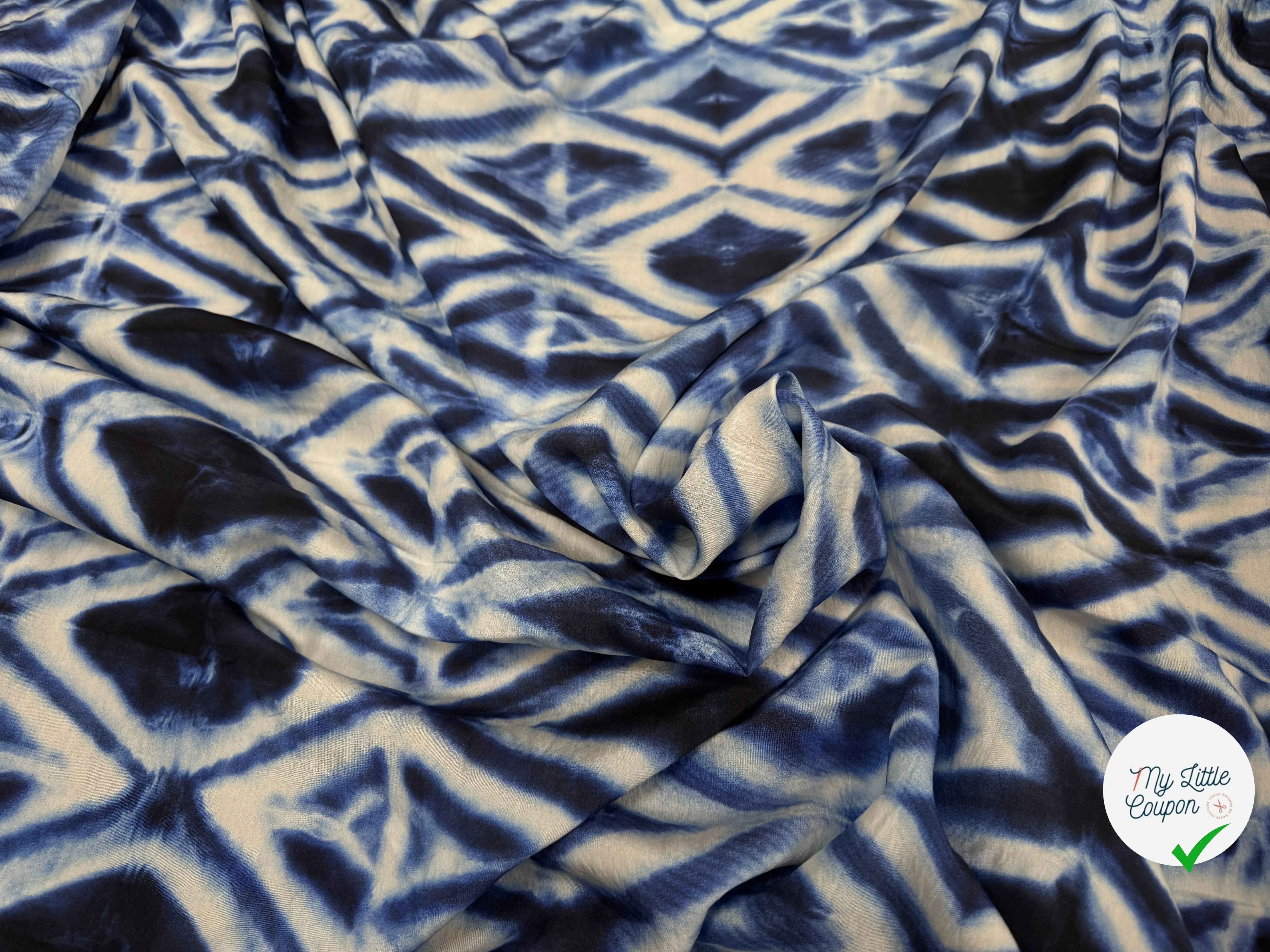 VISCOSE TOUCHE PEAU DE PECHE BLEU - My Little Coupon