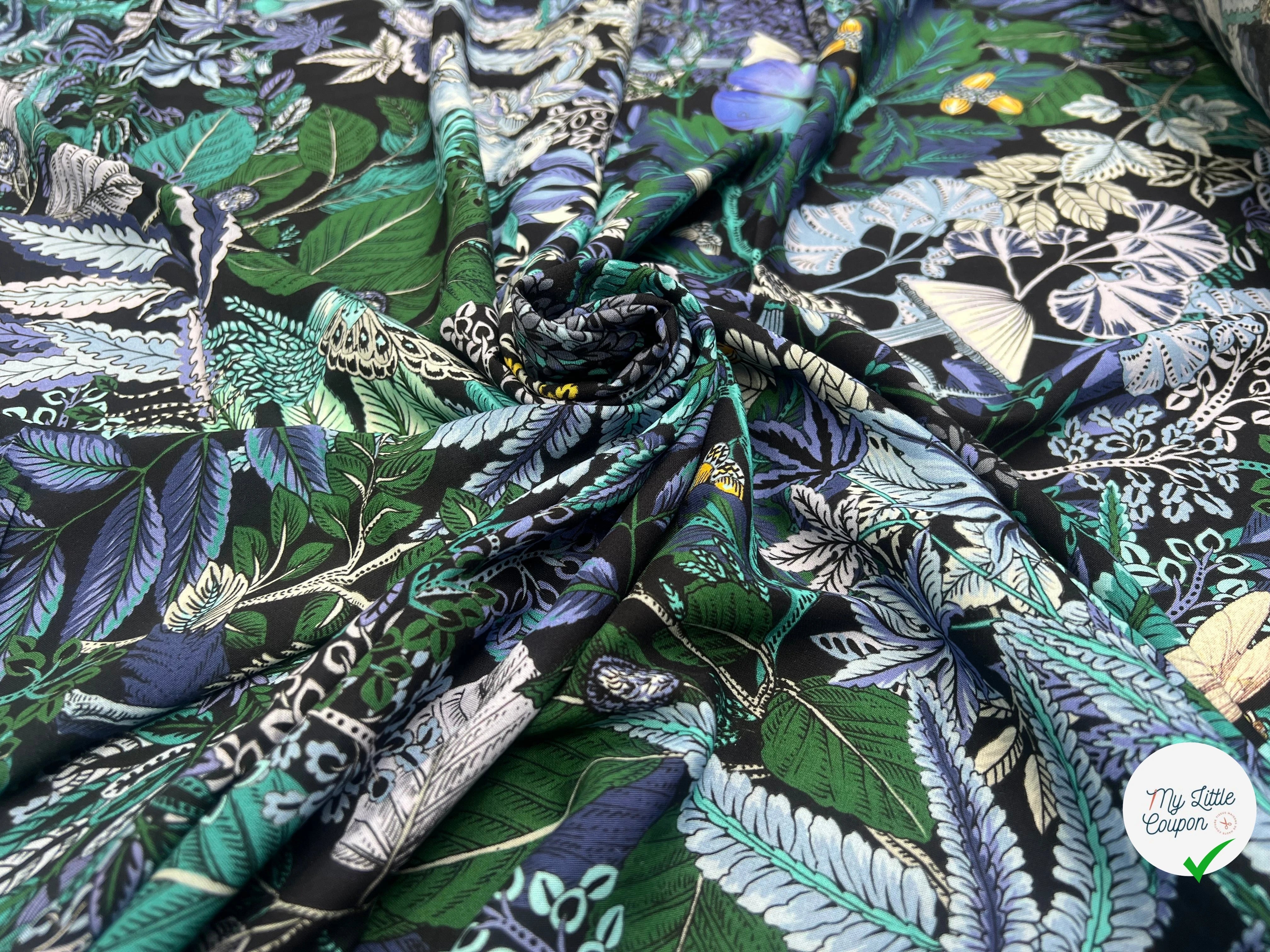 VISCOSE TOUTE DOUCE STRETCH IMPRIMÉE EXOTIQUE FLEURI ANIMALIER - My Little Coupon