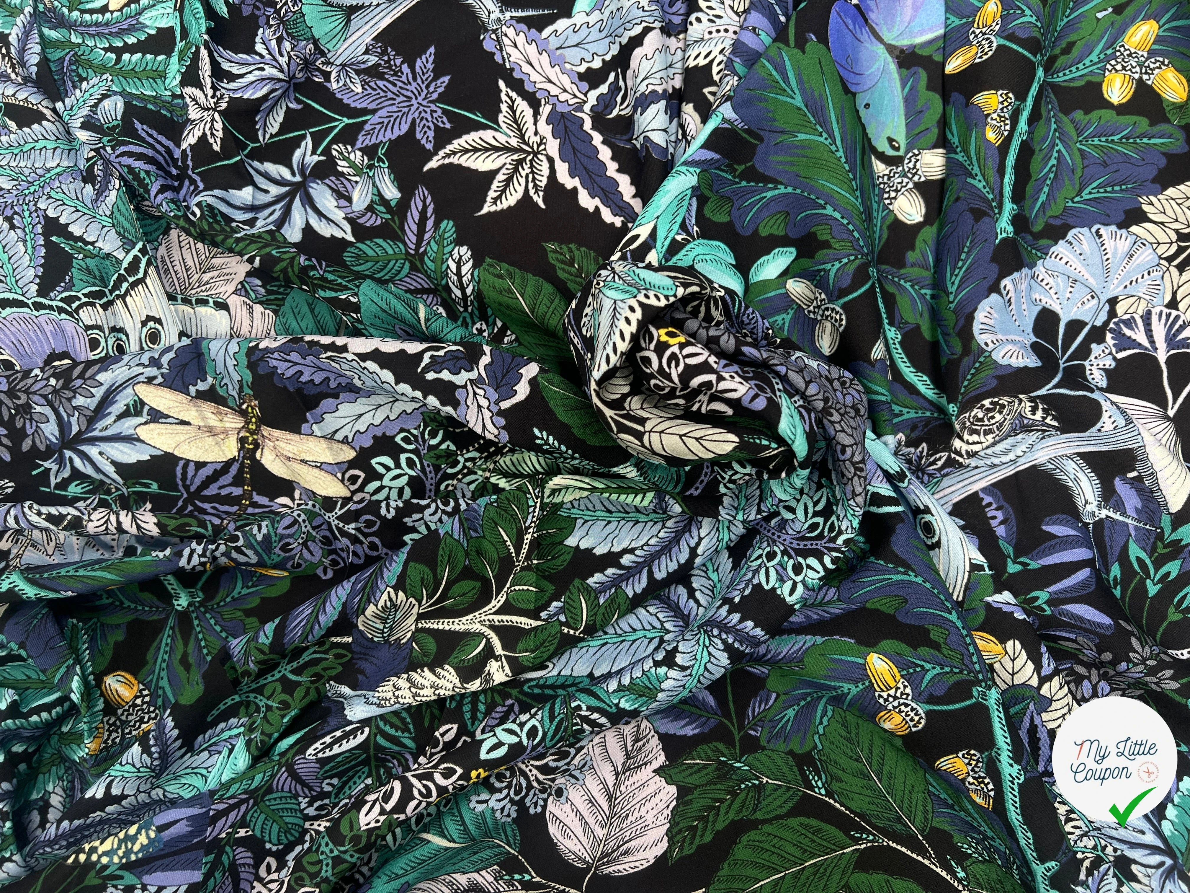 VISCOSE TOUTE DOUCE STRETCH IMPRIMÉE EXOTIQUE FLEURI ANIMALIER - My Little Coupon