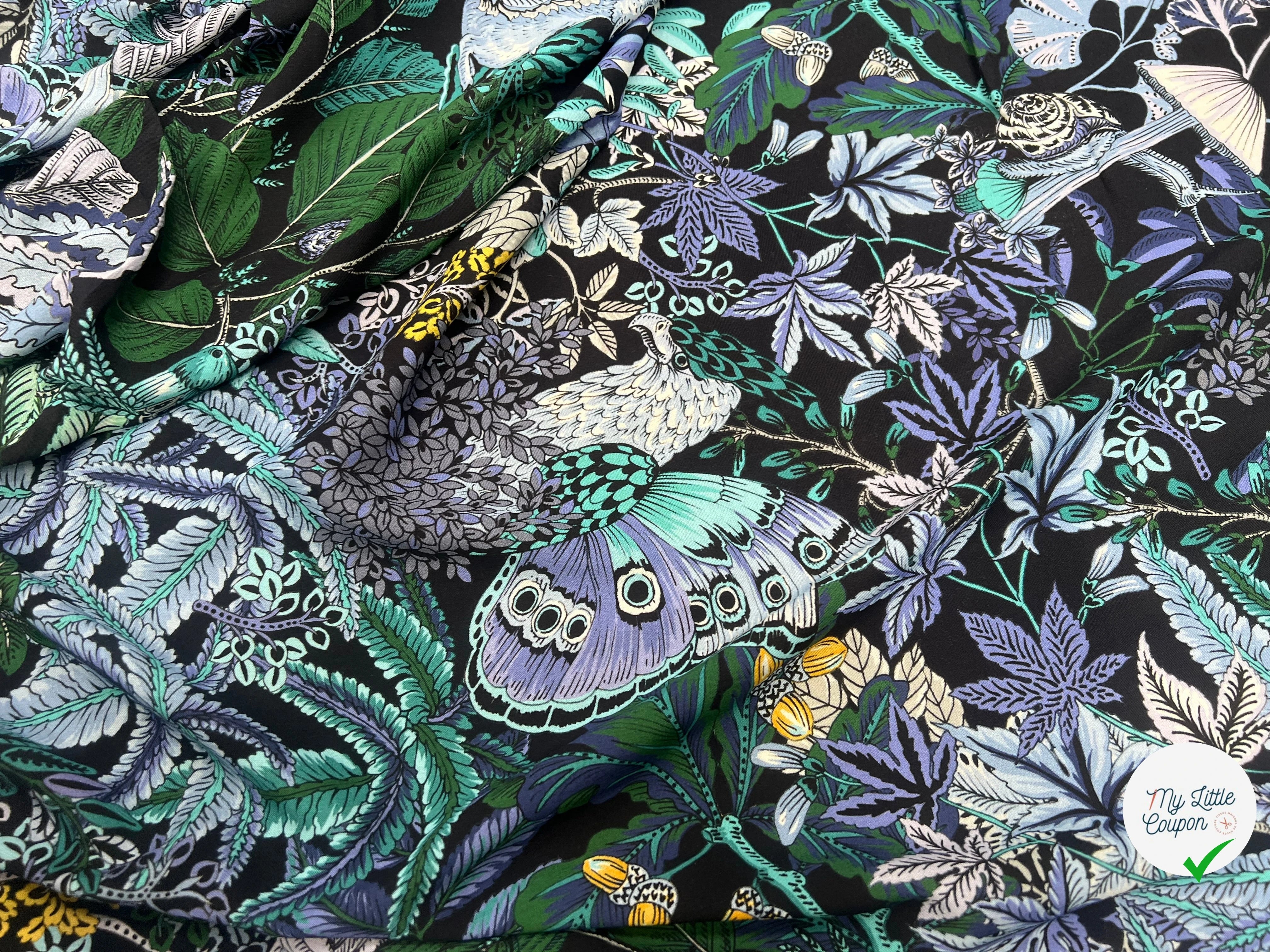 VISCOSE TOUTE DOUCE STRETCH IMPRIMÉE EXOTIQUE FLEURI ANIMALIER - My Little Coupon