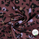 VISCOSE TWILL PRINT LEOPARD LILAC - BLACK - My Little Coupon