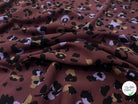 VISCOSE TWILL PRINT LEOPARD LILAC - BLACK - My Little Coupon