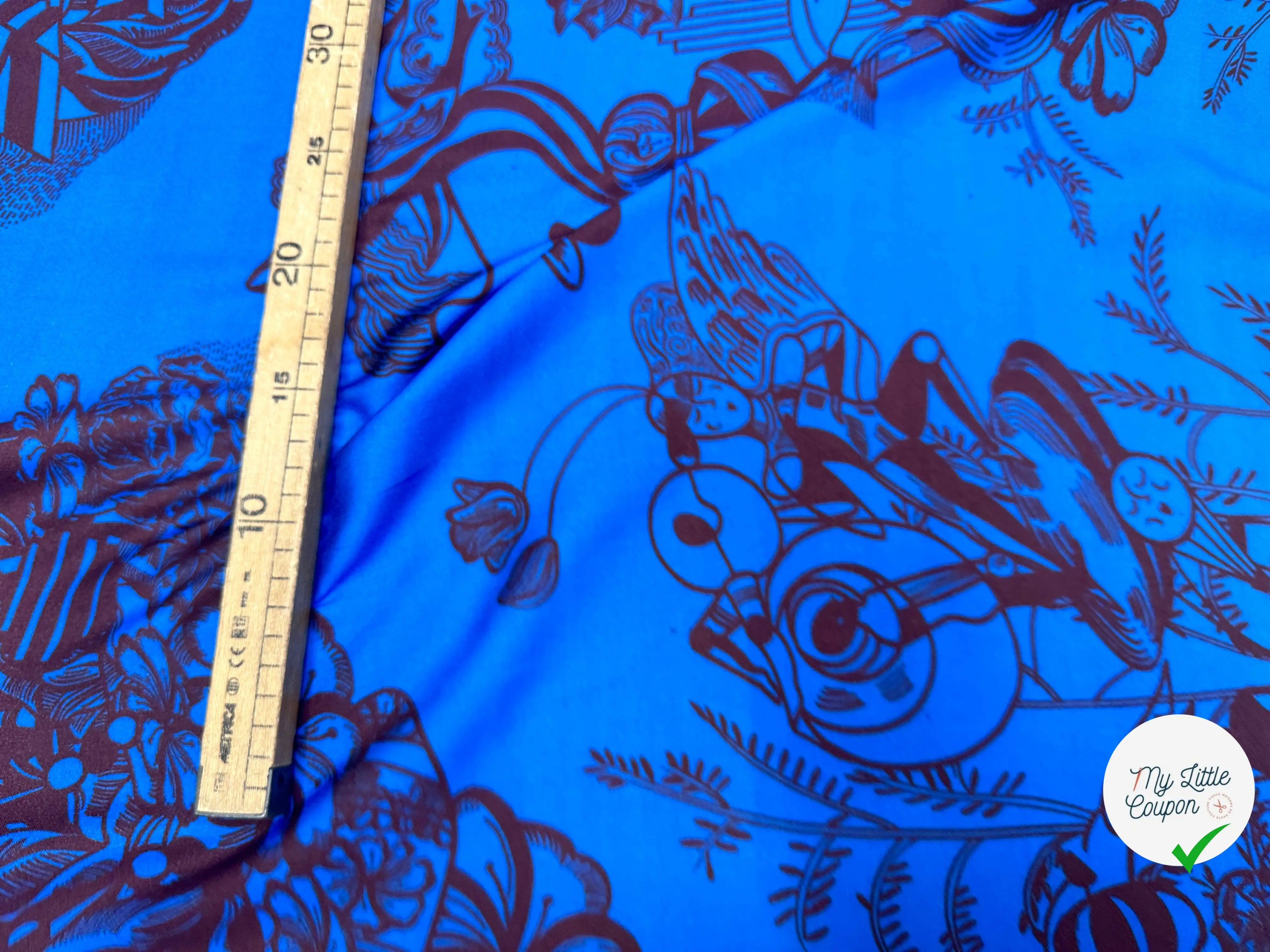 VISCOSE VELOUTÉ SUBLIME BLEU ARFICA LEGEREMENT SATINÉE - My Little Coupon