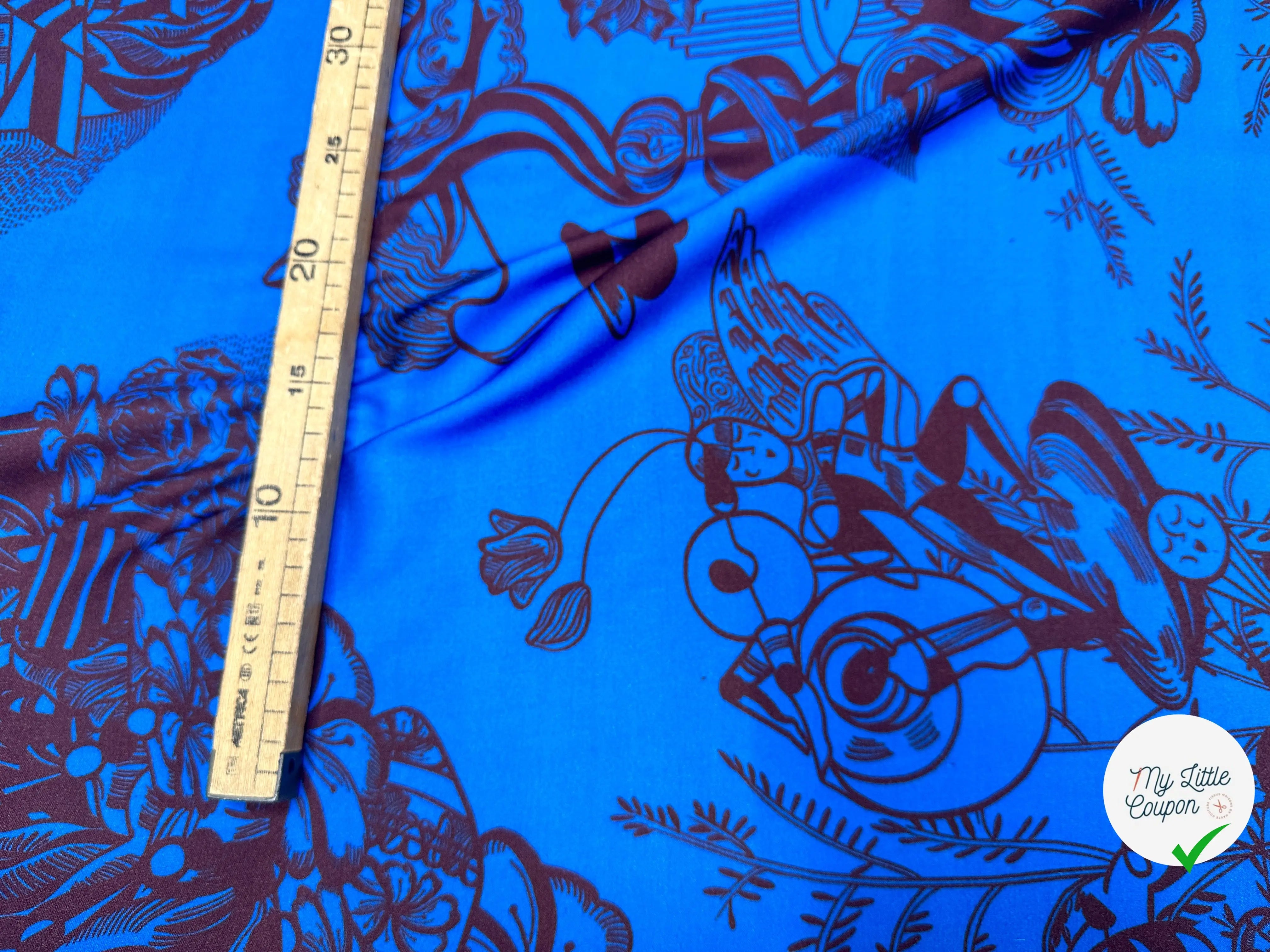 VISCOSE VELOUTÉ SUBLIME BLEU ARFICA LEGEREMENT SATINÉE - My Little Coupon
