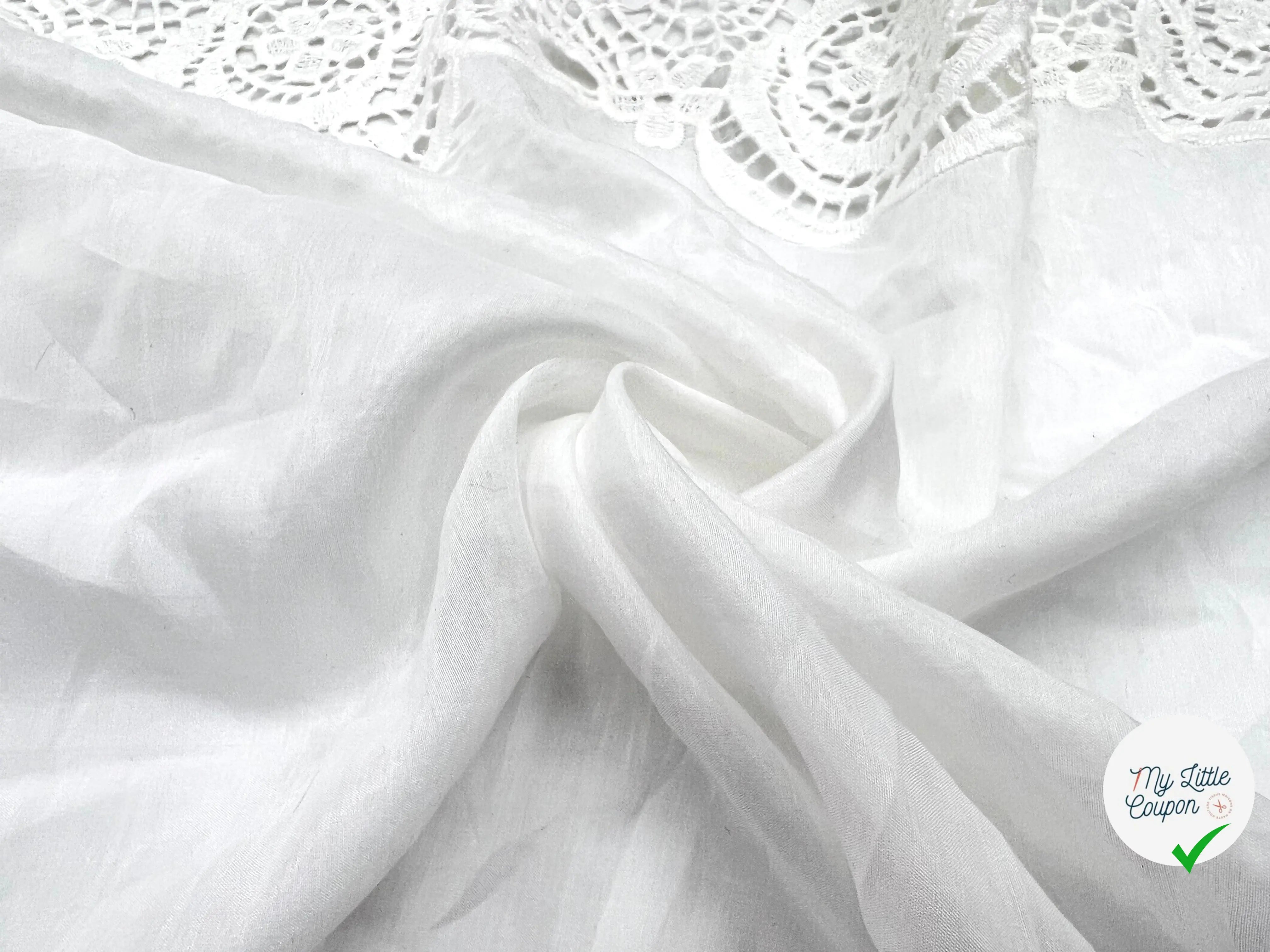 VOILE À BASE GUIPURE ROSACE DE MARGUERITES - My Little Coupon - tissu - coudre