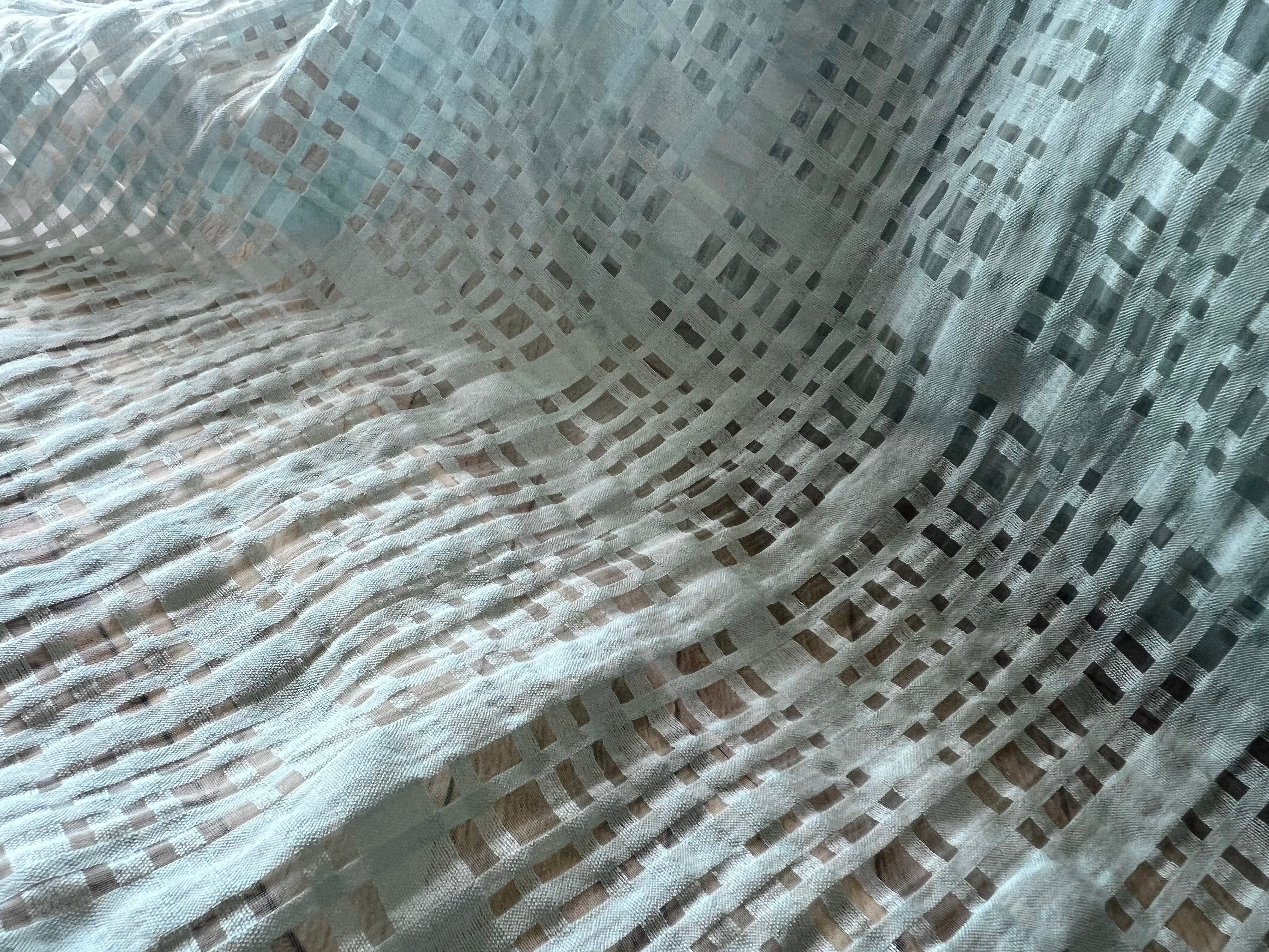 VOILE À PETIT CARREAUX TRANSPARENT - My Little Coupon