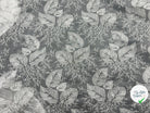 VOILE BLANC CASSÉ REBRODÉ D'UN PARTERRE DE FEUILLAGES - coupon de tissu de 3 mètres - My Little Coupon - tissu - coudre