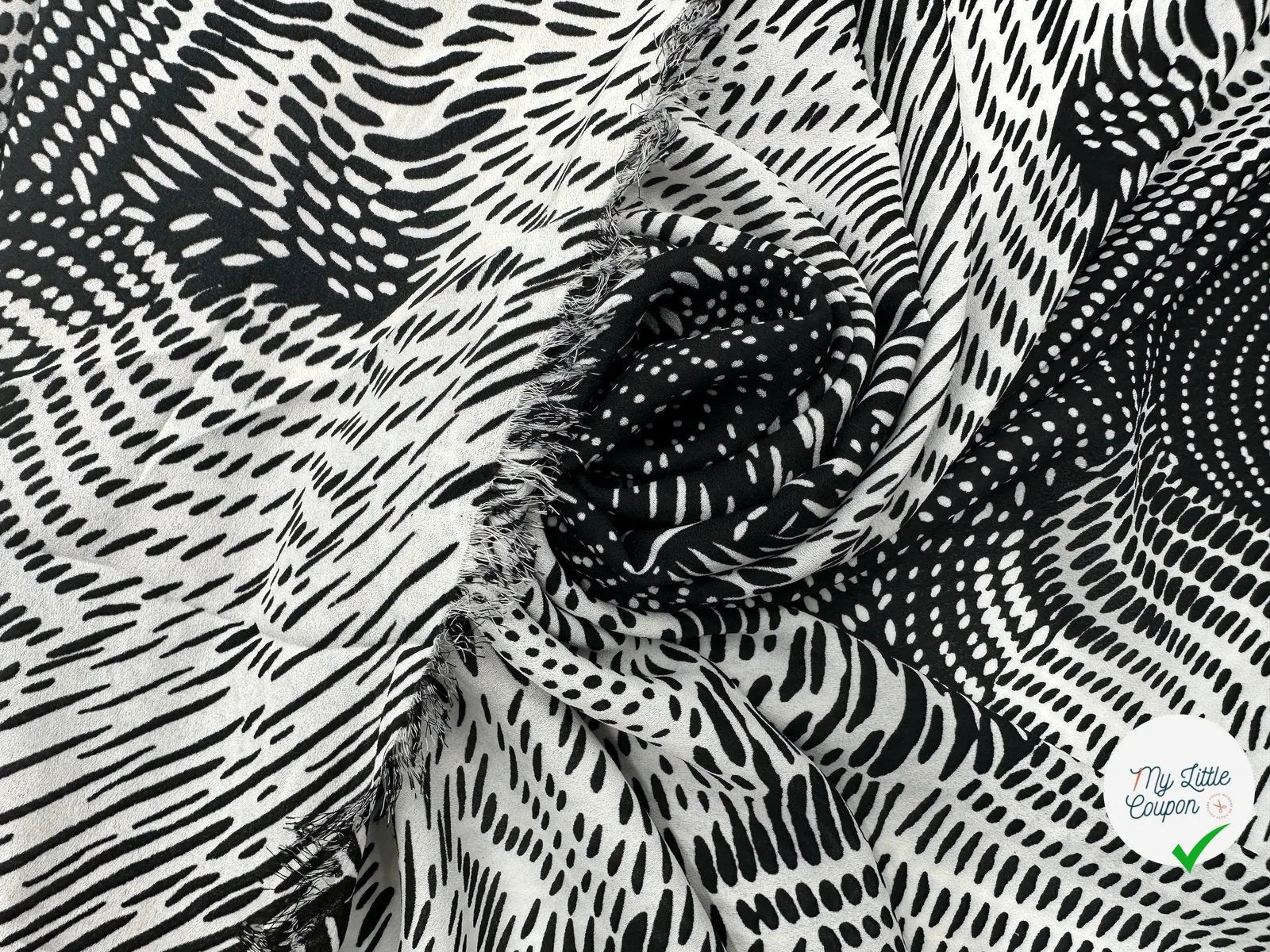 VOILE CHIFFON BLACK AND WHITE ANIMALIER MLC INTERN