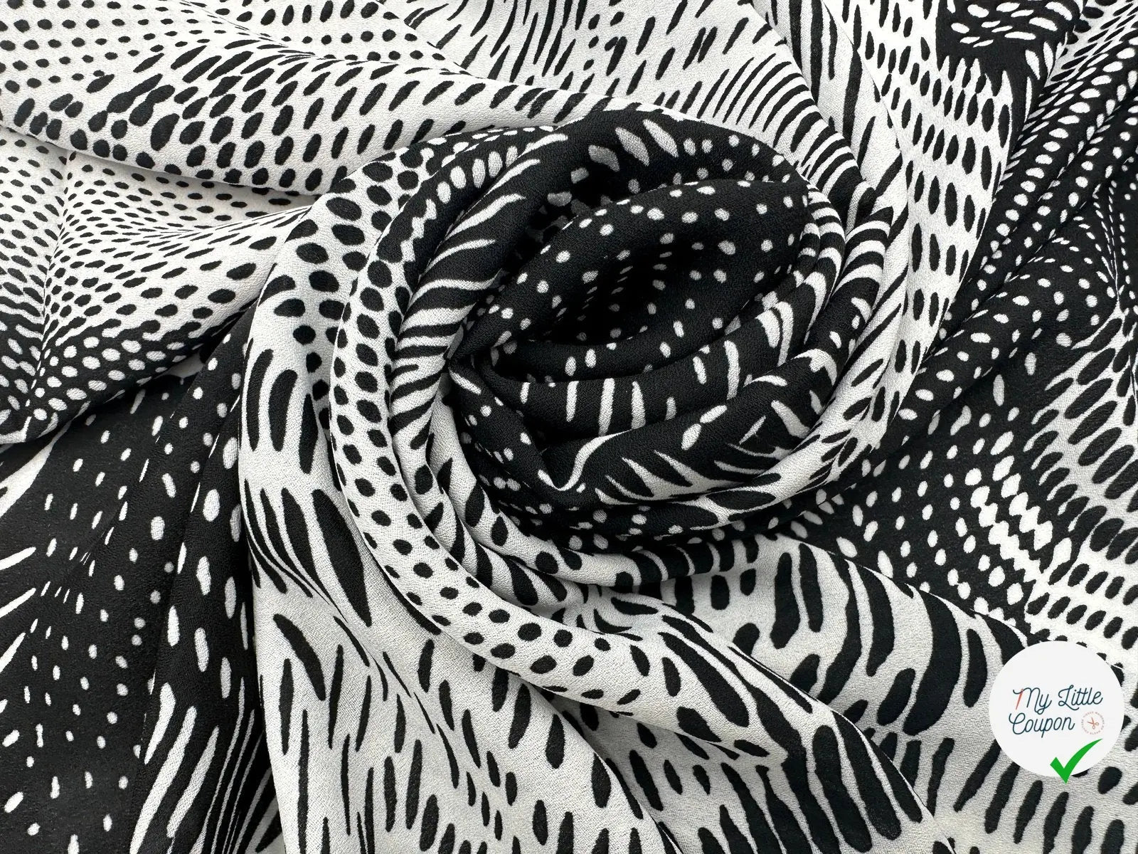VOILE CHIFFON BLACK AND WHITE ANIMALIER MLC INTERN