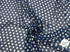 VOILE CHIFFON BLEU POIS BLANC CLASSIQUE PANACHE MLC INTERN