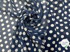 VOILE CHIFFON BLEU POIS BLANC CLASSIQUE PANACHE MLC INTERN
