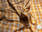 VOILE COTON CARREAUX ORANGE - My Little Coupon