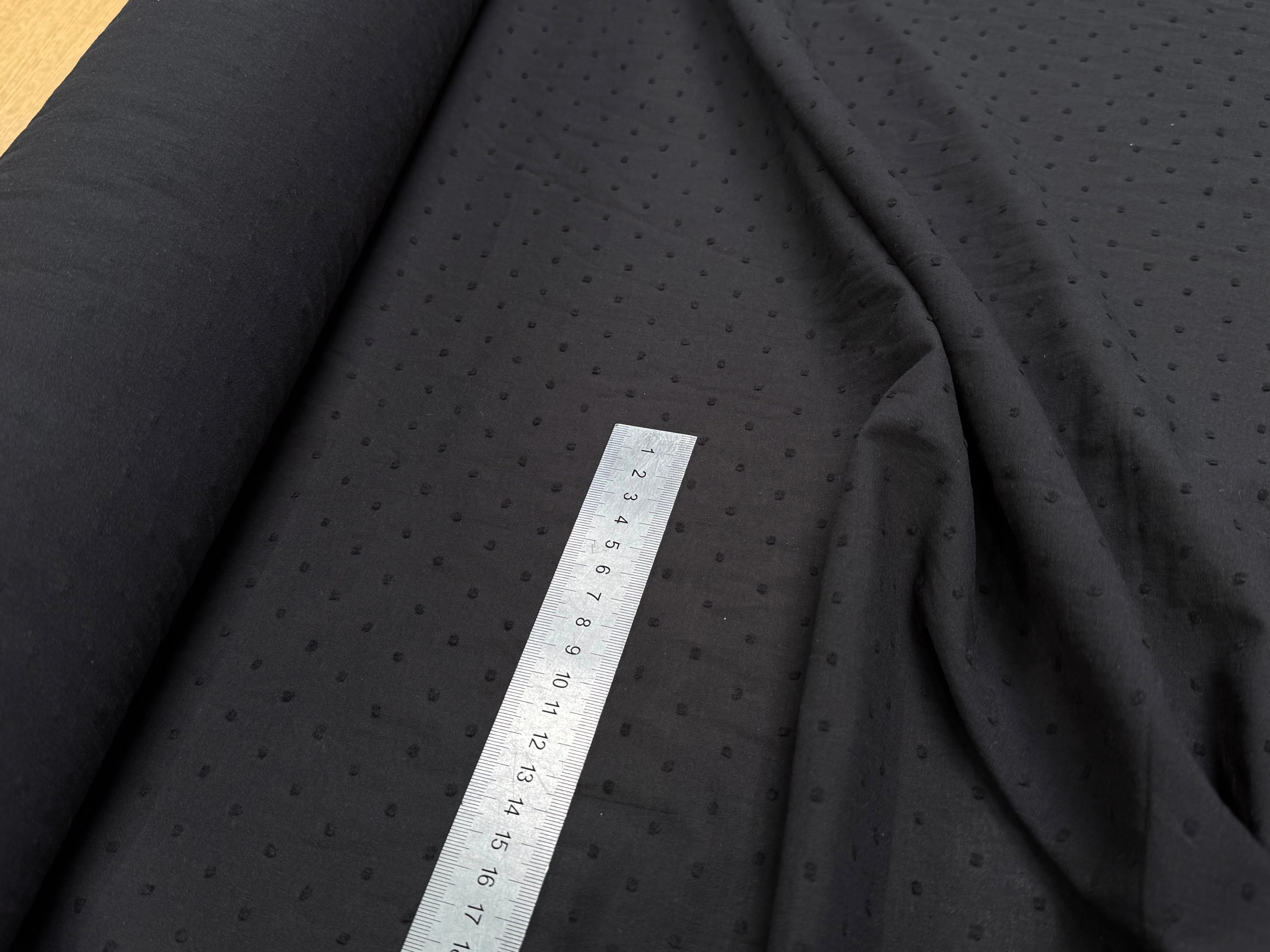 VOILE COTON PLUMETIS NOIR - My Little Coupon