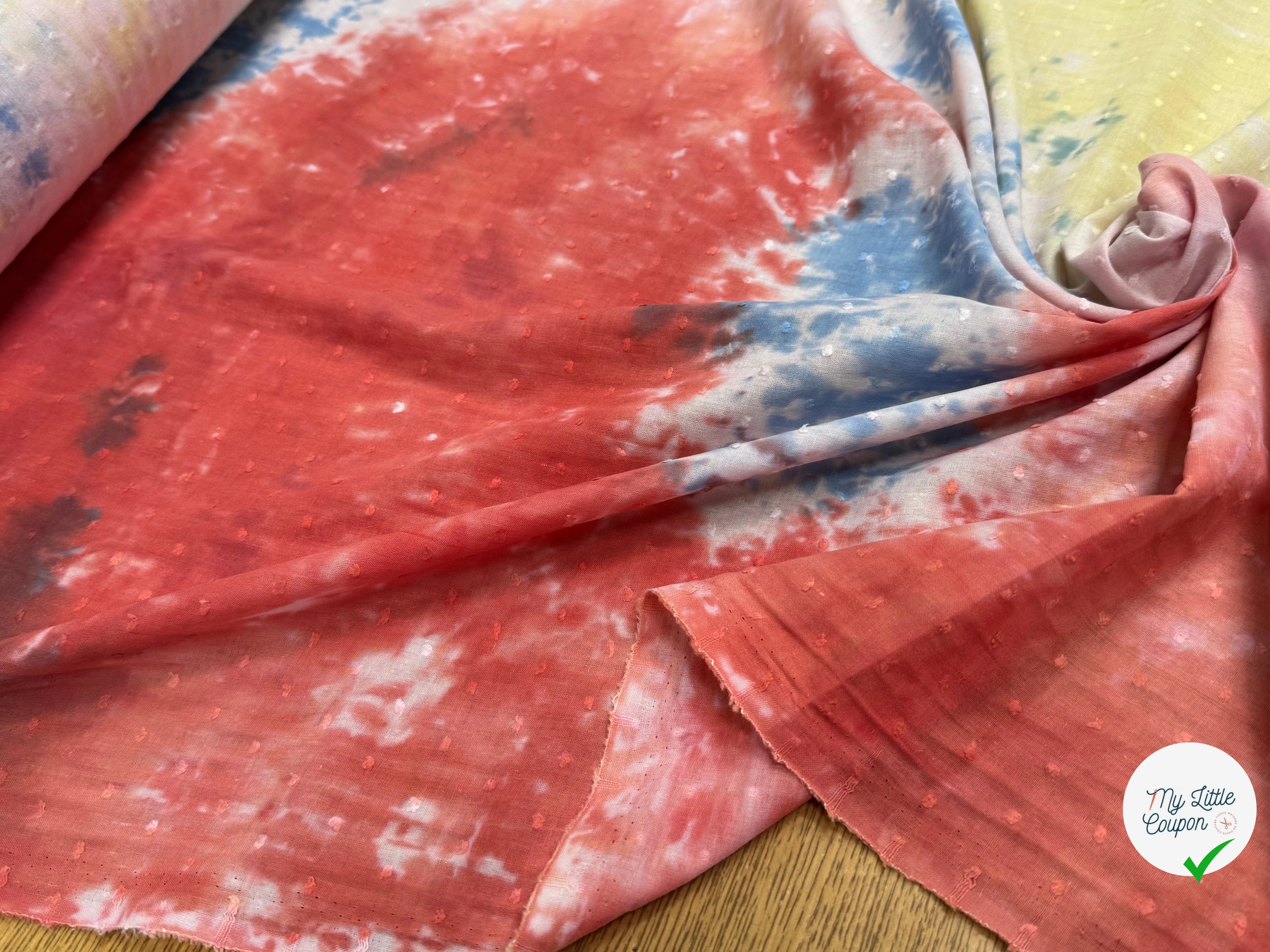VOILE COTON PLUMETIS TIE AND DYE - My Little Coupon