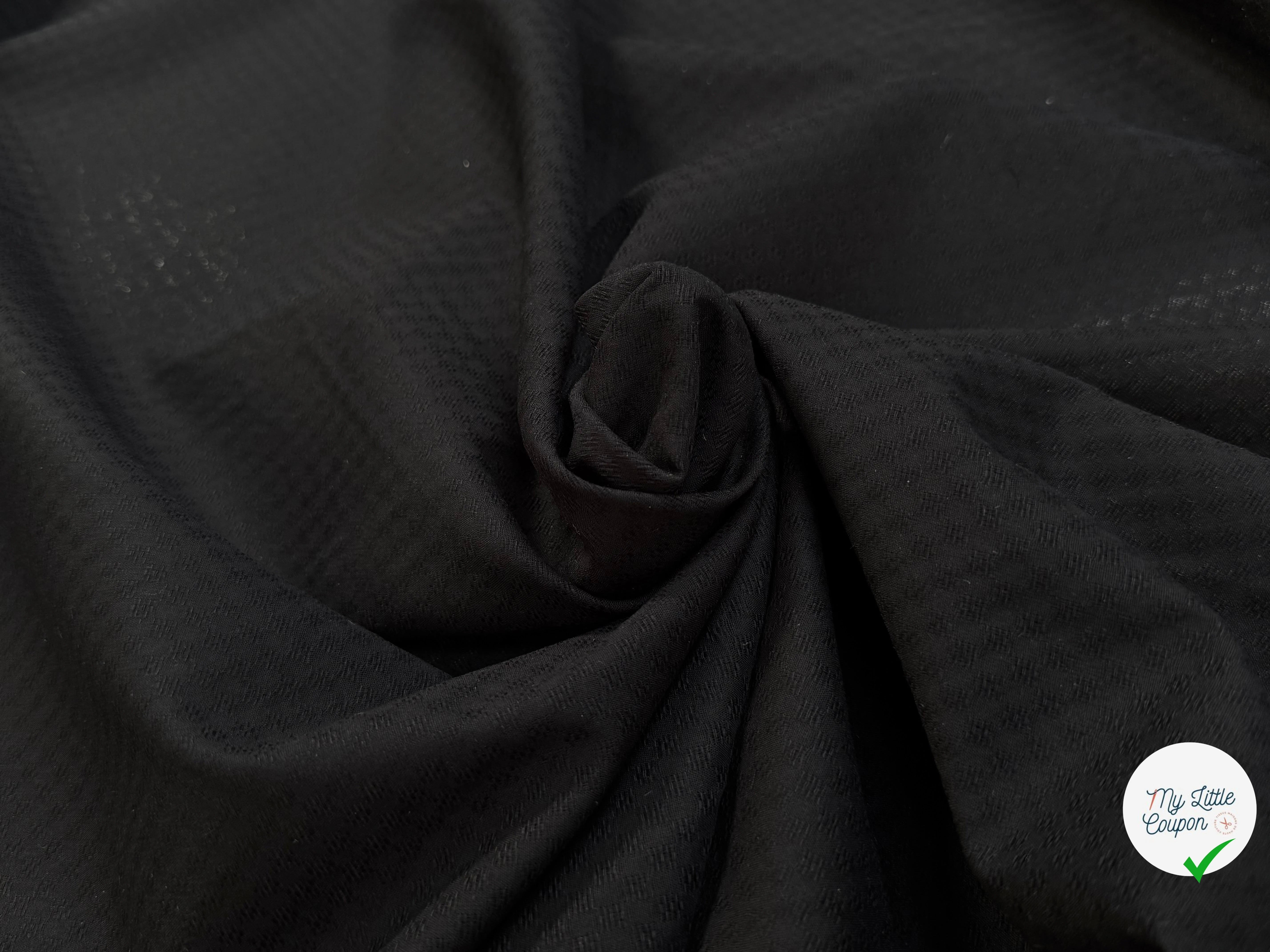 VOILE COTON TISSÉ CERCLE EN LEGER RELIEF - My Little Coupon