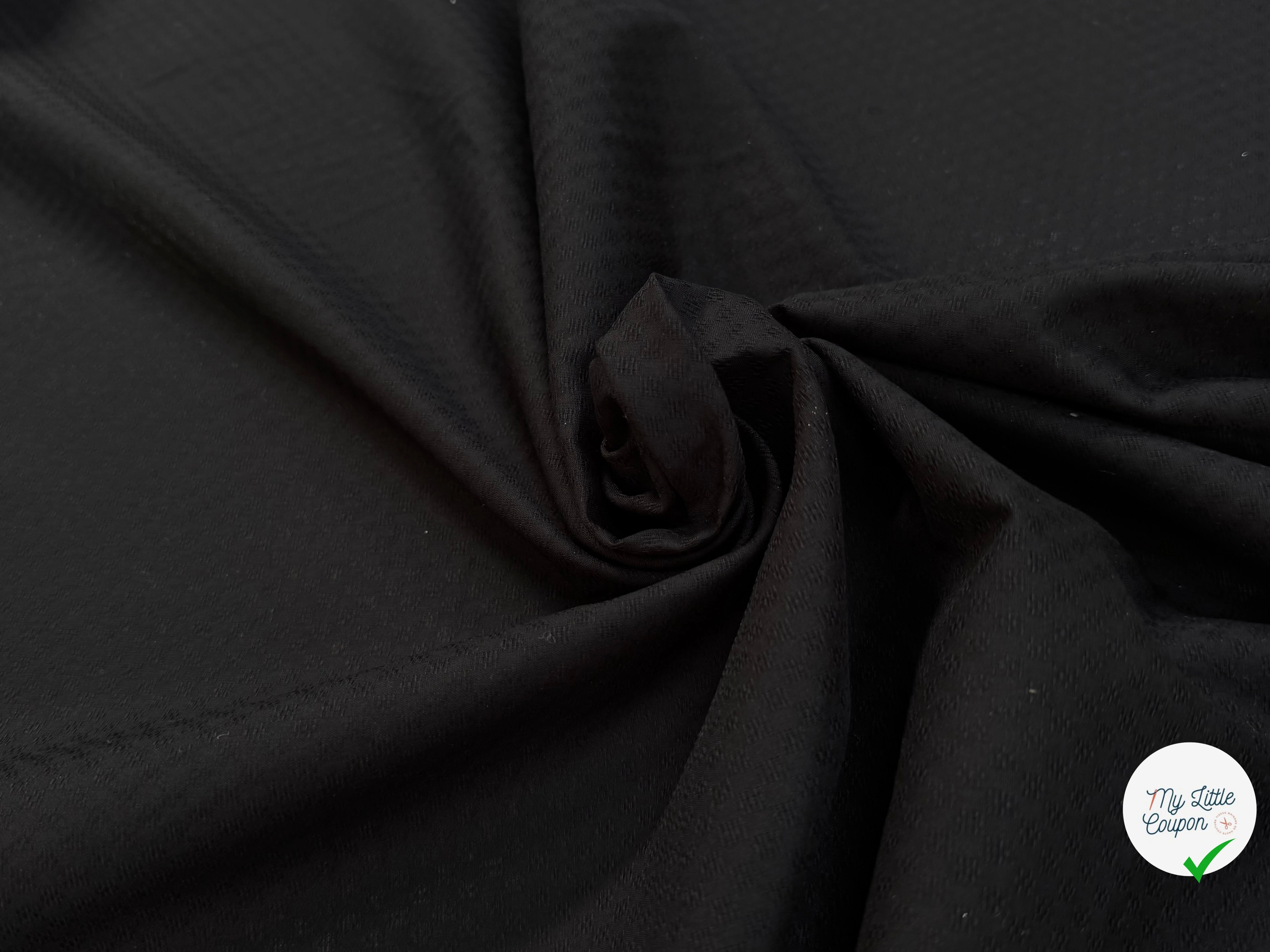 VOILE COTON TISSÉ CERCLE EN LEGER RELIEF - My Little Coupon