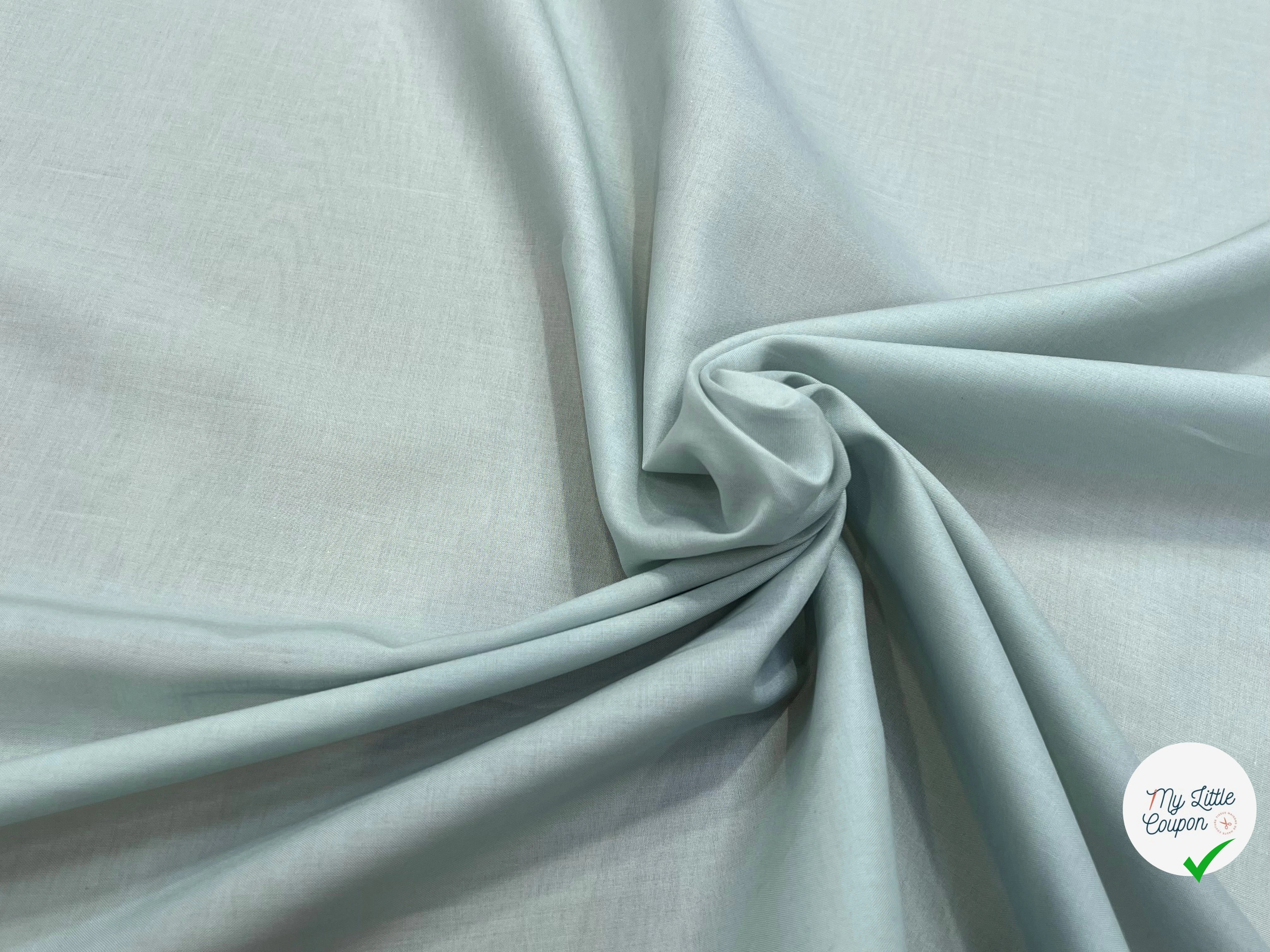 VOILE DE COTON 100% COTON BLEU VERT - My Little Coupon