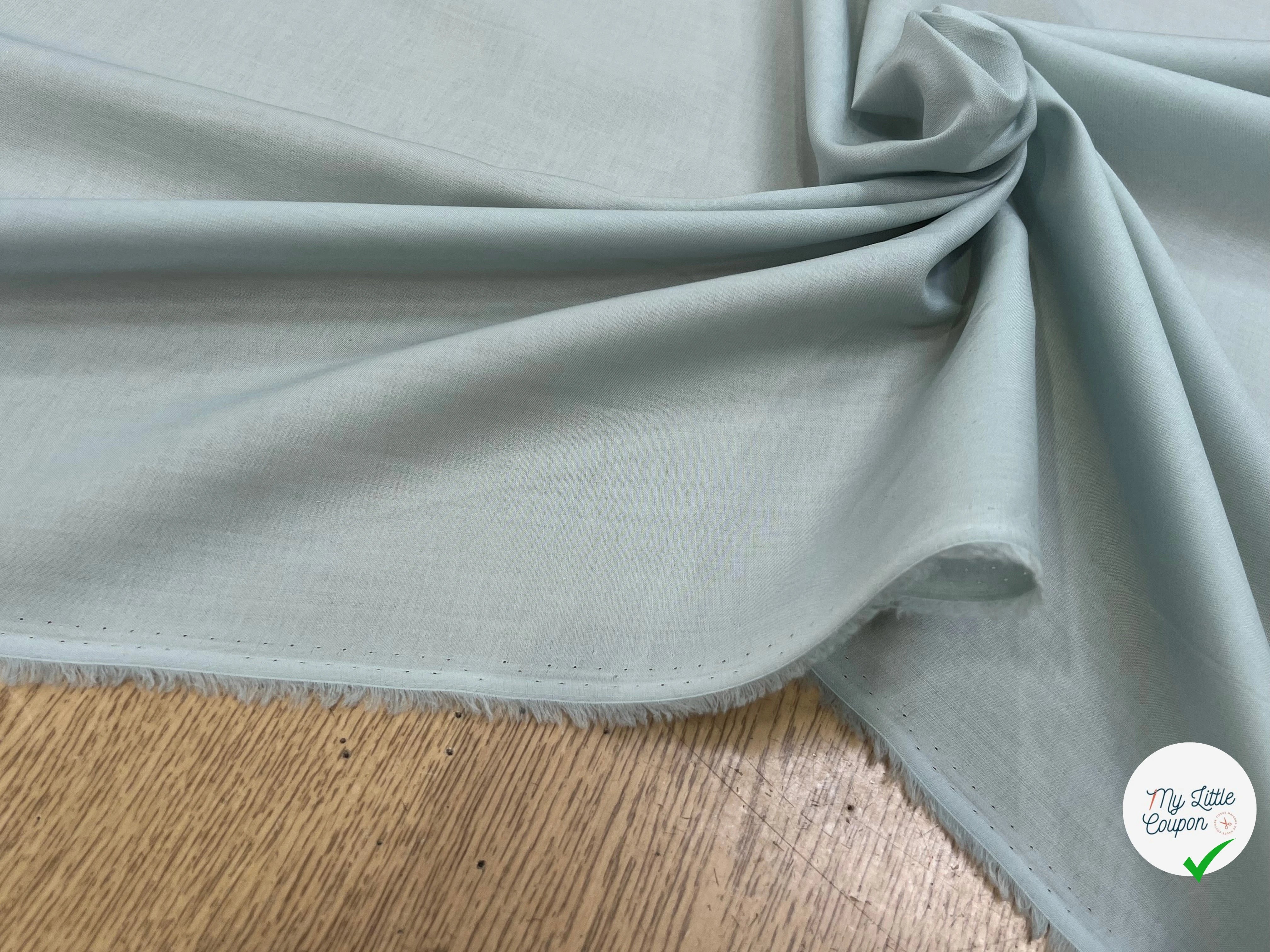 VOILE DE COTON 100% COTON BLEU VERT - My Little Coupon