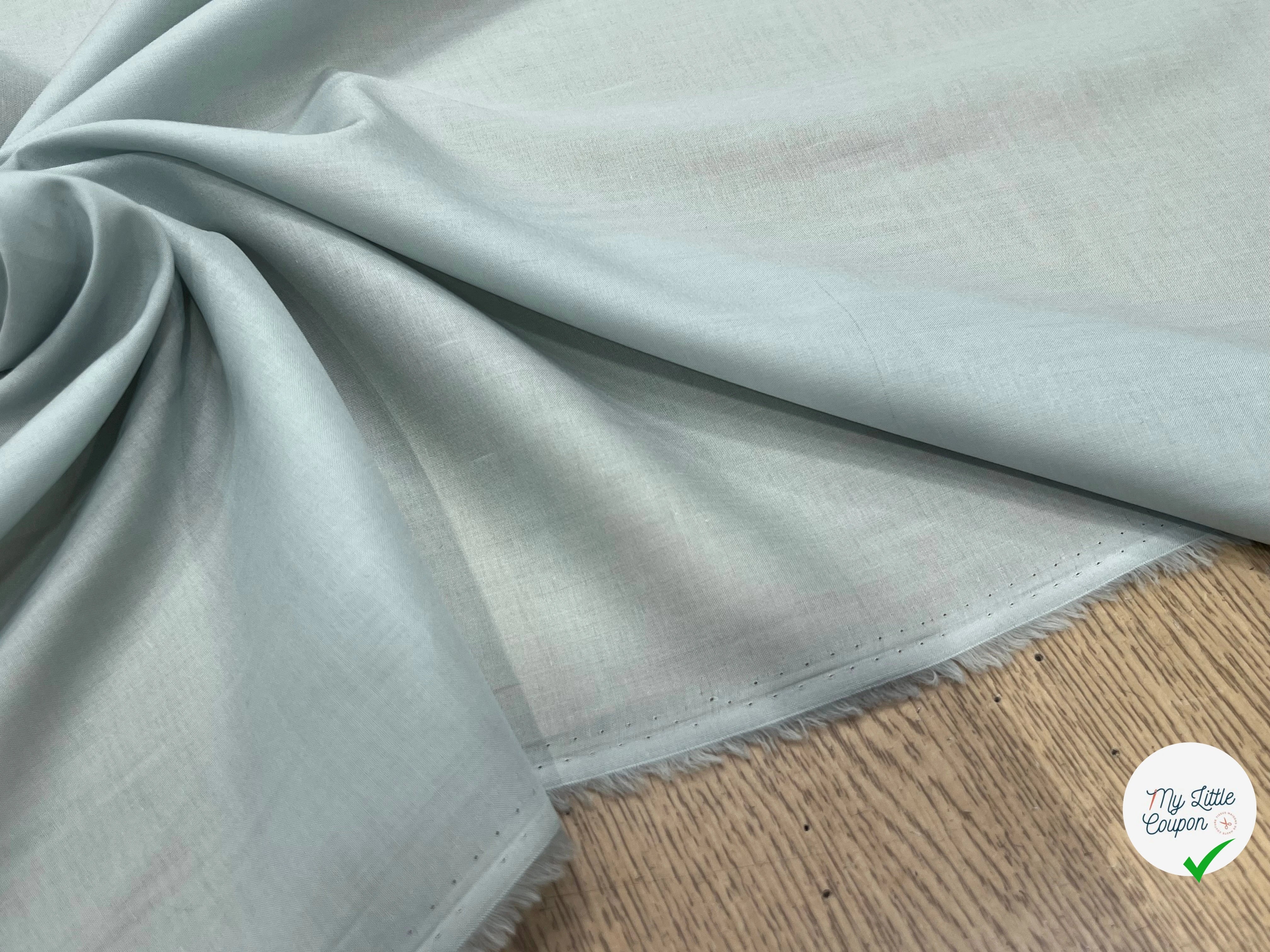 VOILE DE COTON 100% COTON BLEU VERT - My Little Coupon