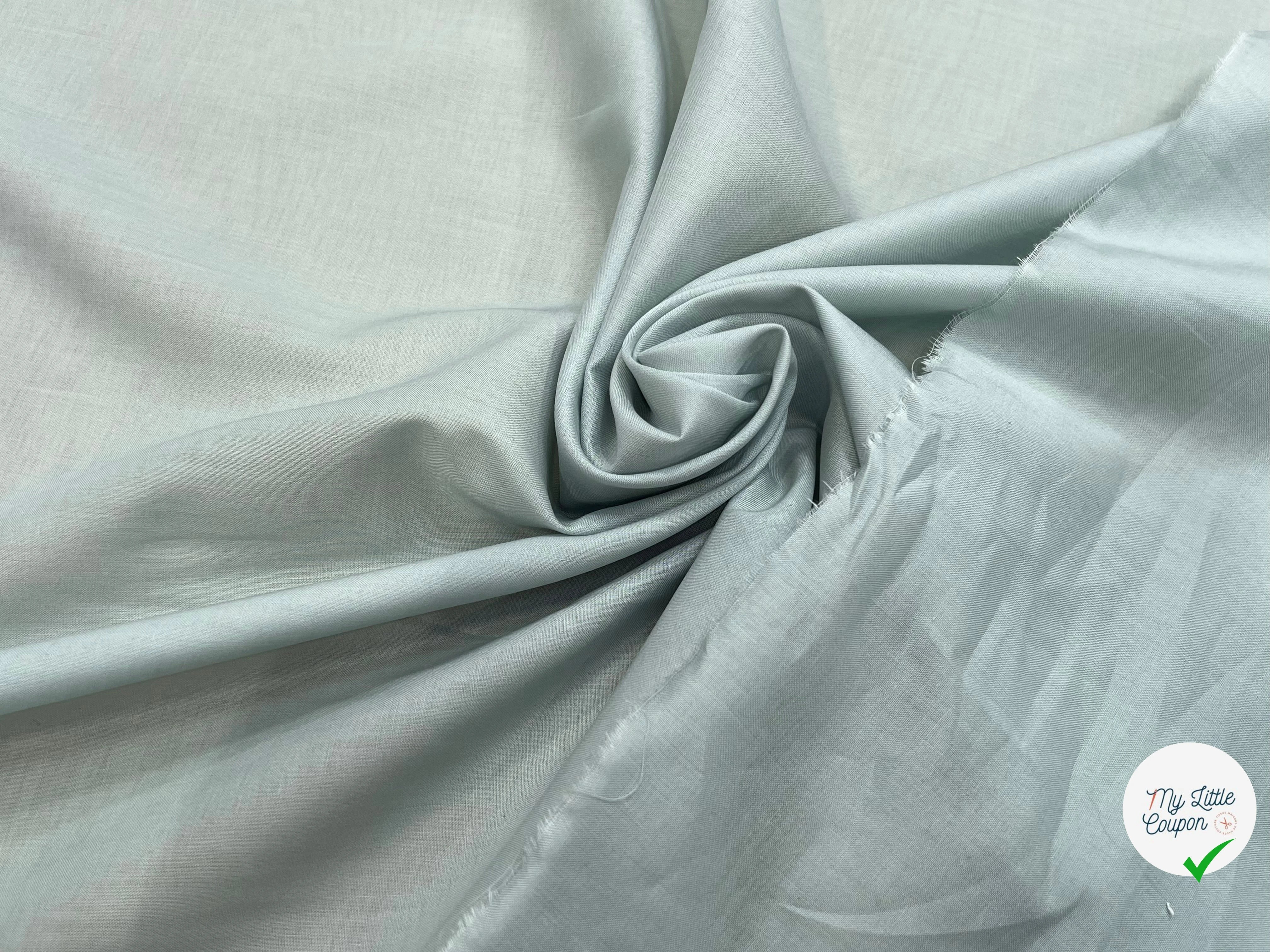 VOILE DE COTON 100% COTON BLEU VERT - My Little Coupon