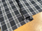 VOILE DE COTON BELLE DENSITÉ À CARREAUX ANTHRACITE GRIS - My Little Coupon