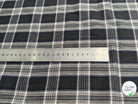 VOILE DE COTON BELLE DENSITÉ À CARREAUX ANTHRACITE GRIS - My Little Coupon
