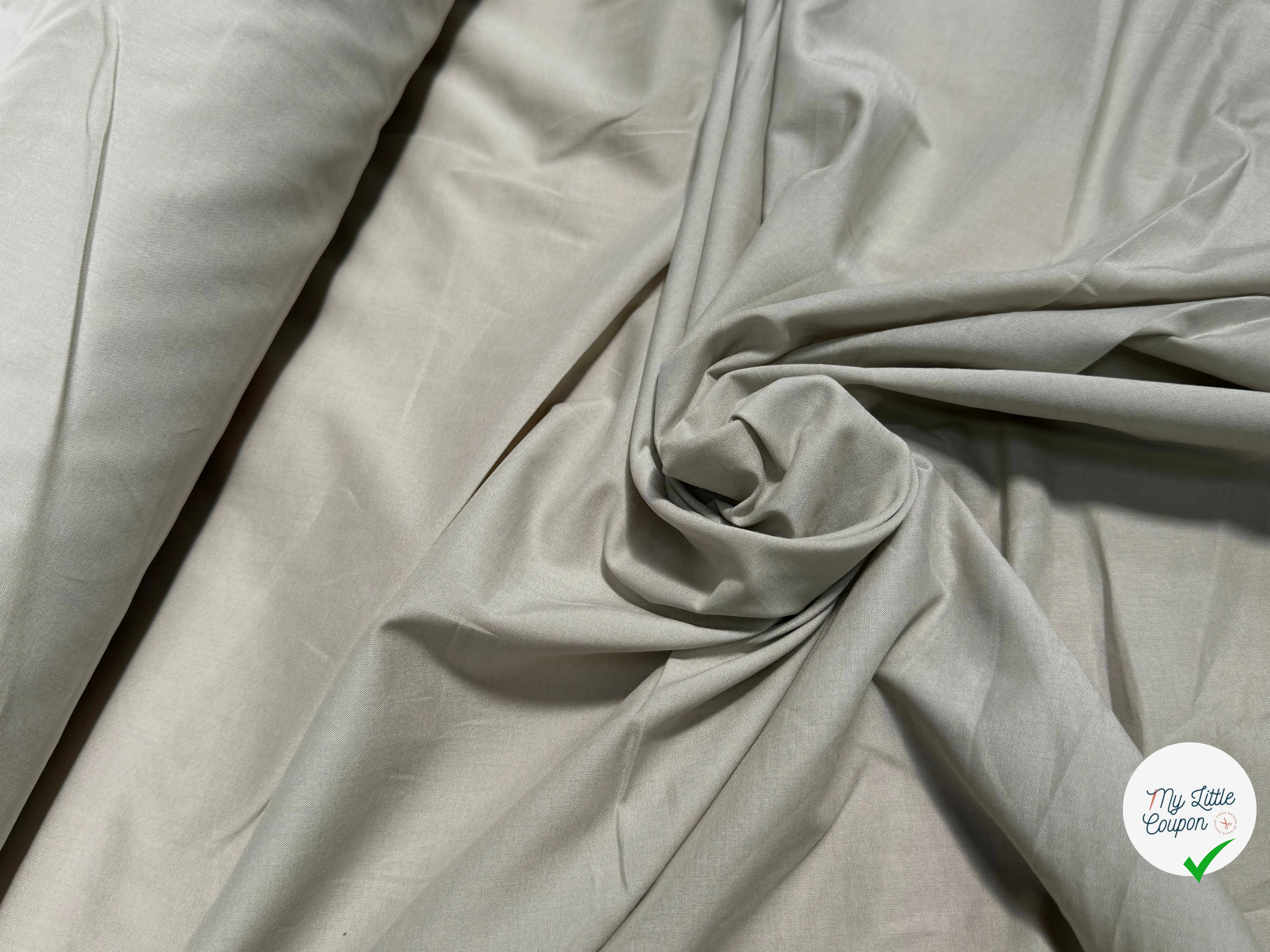 VOILE DE COTON BELLE DENSITÉ BEIGE FONCÉ - My Little Coupon