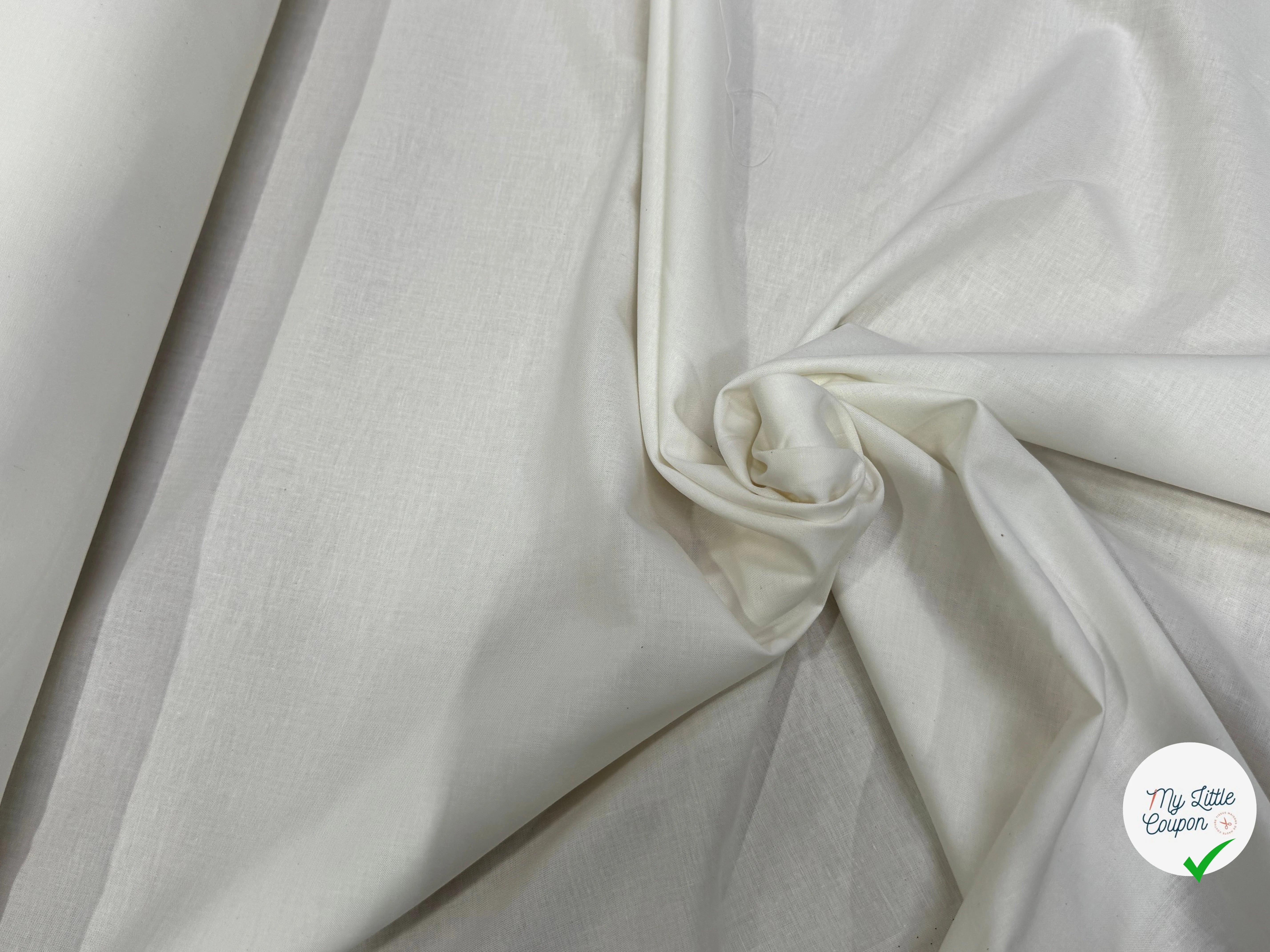 VOILE DE COTON BELLE DENSITÉ ÉCRU 190 - My Little Coupon