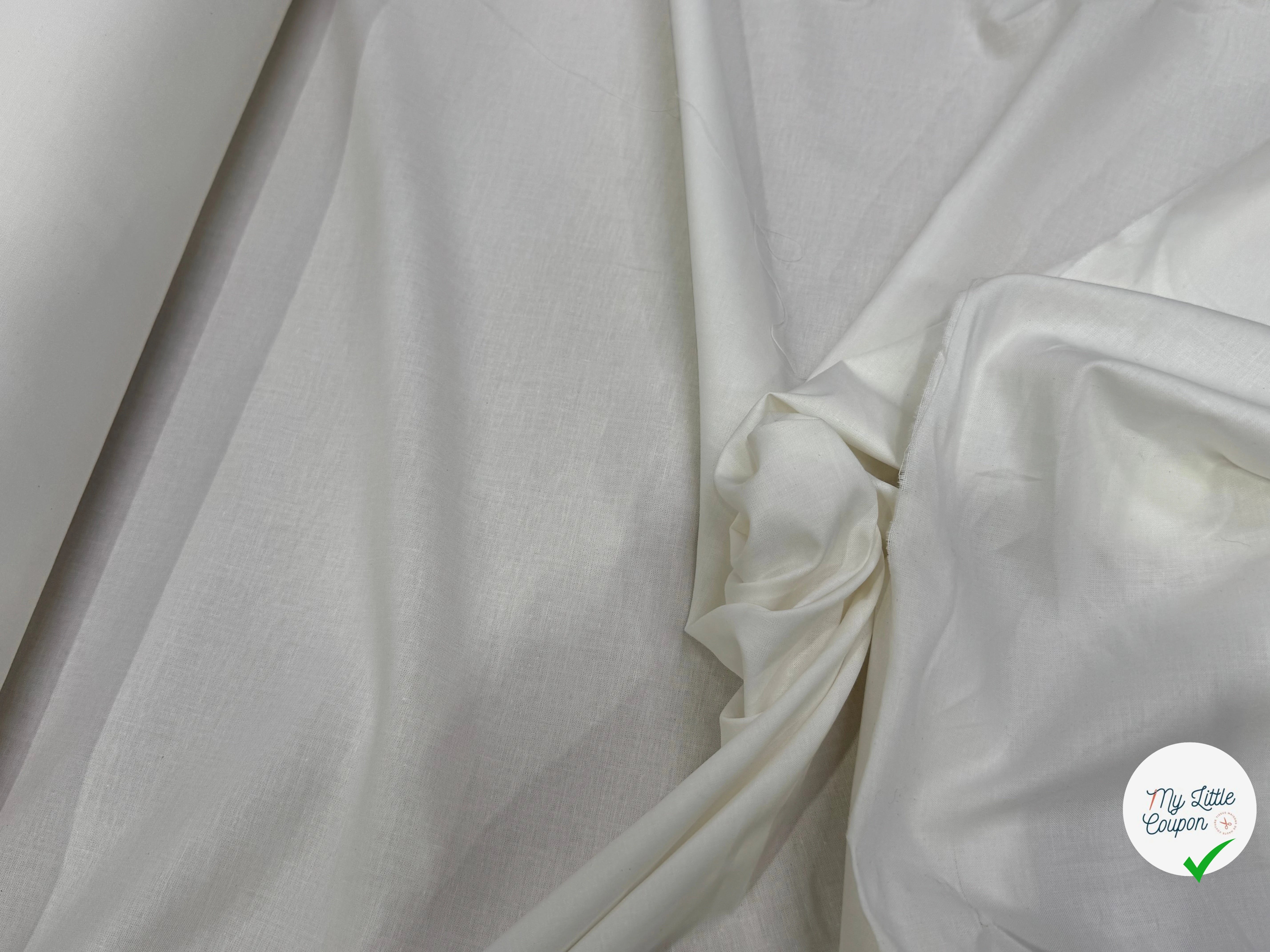VOILE DE COTON BELLE DENSITÉ ÉCRU 190 - My Little Coupon