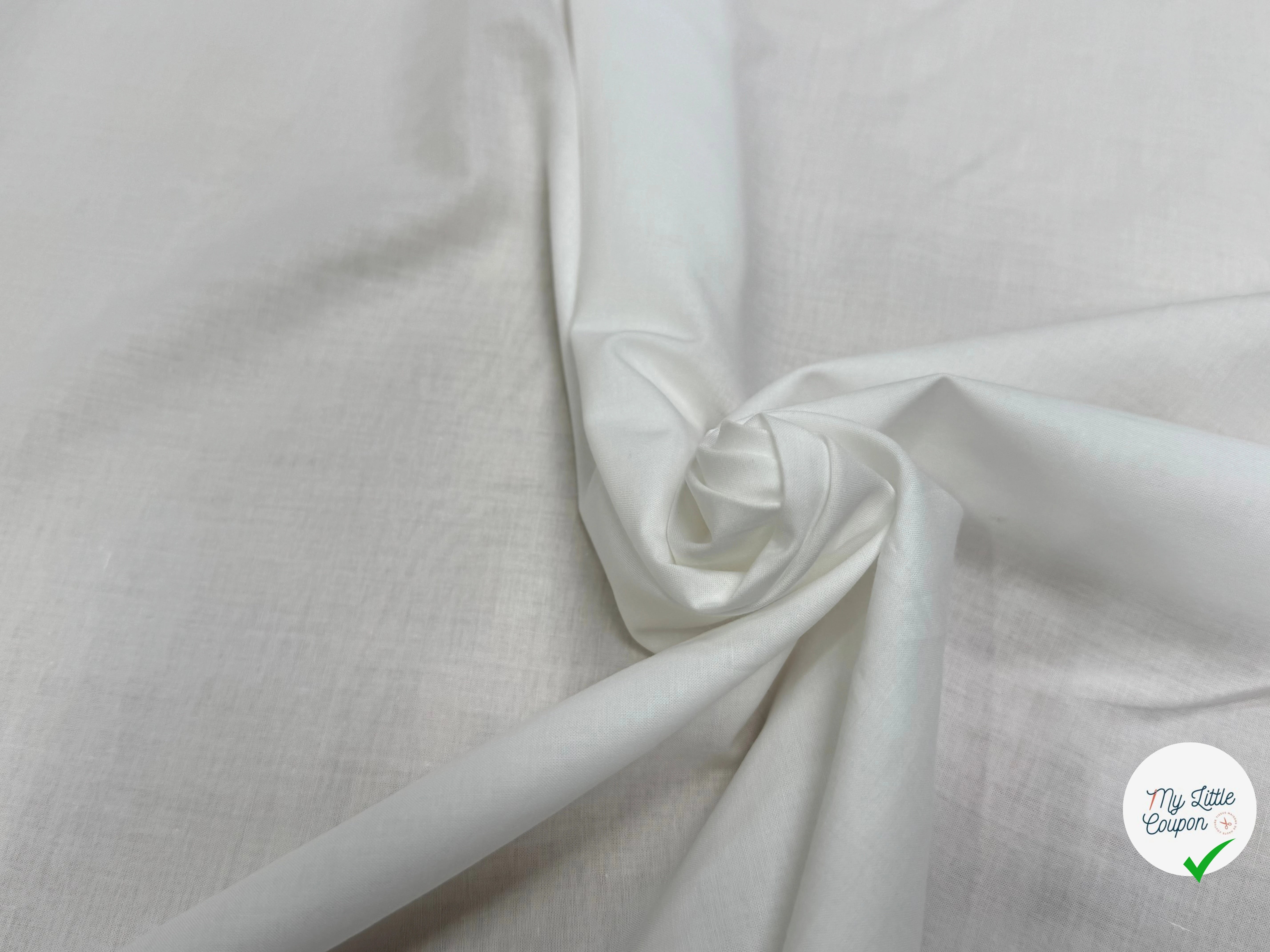 VOILE DE COTON BLANC CASSÉ SUBLIME - My Little Coupon
