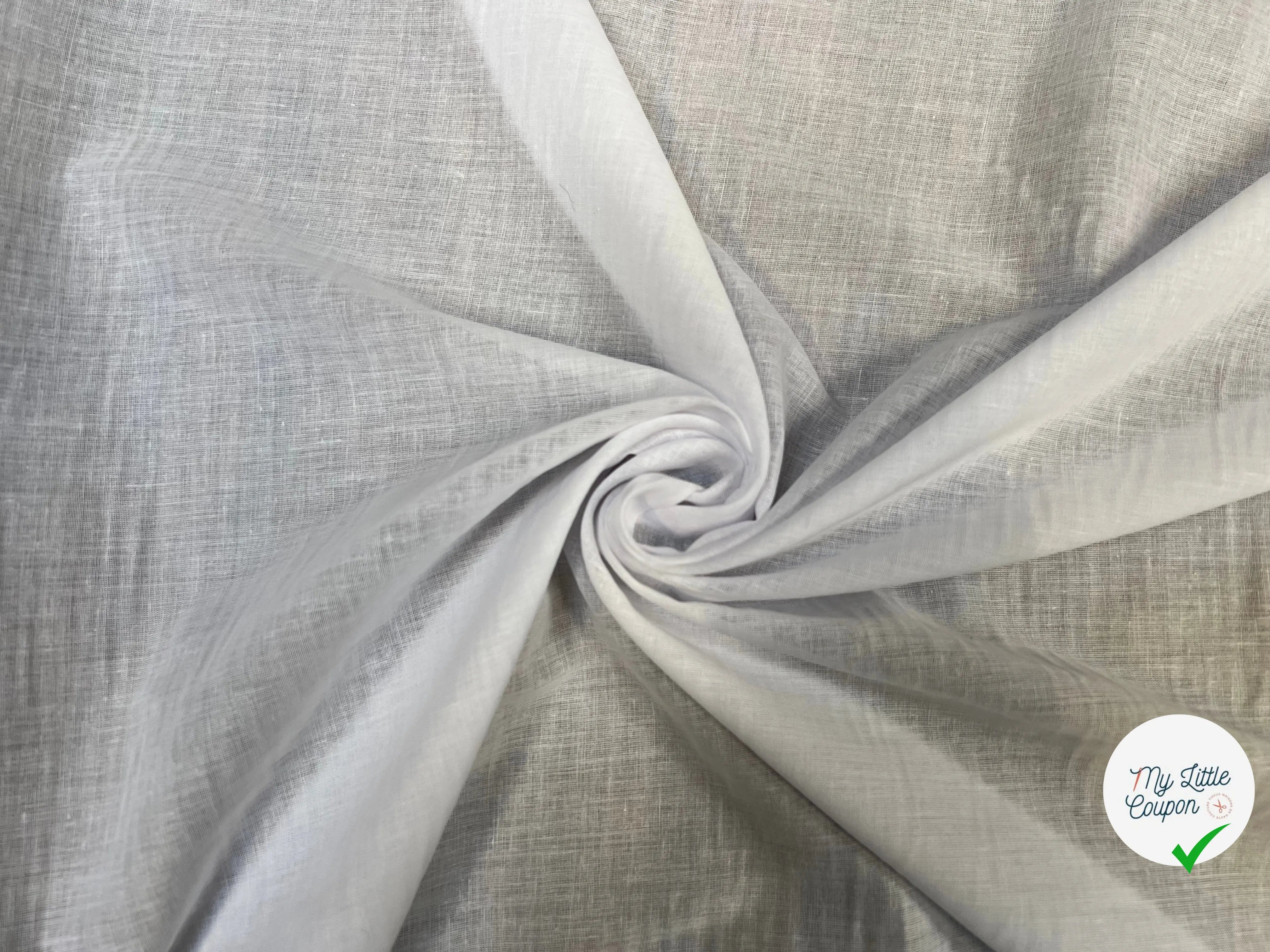 VOILE DE COTON BLANC QUALITÉ ST GALLEN - My Little Coupon
