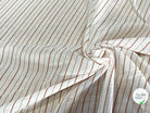 VOILE DE COTON BLANC RAYURES MARRON - My Little Coupon