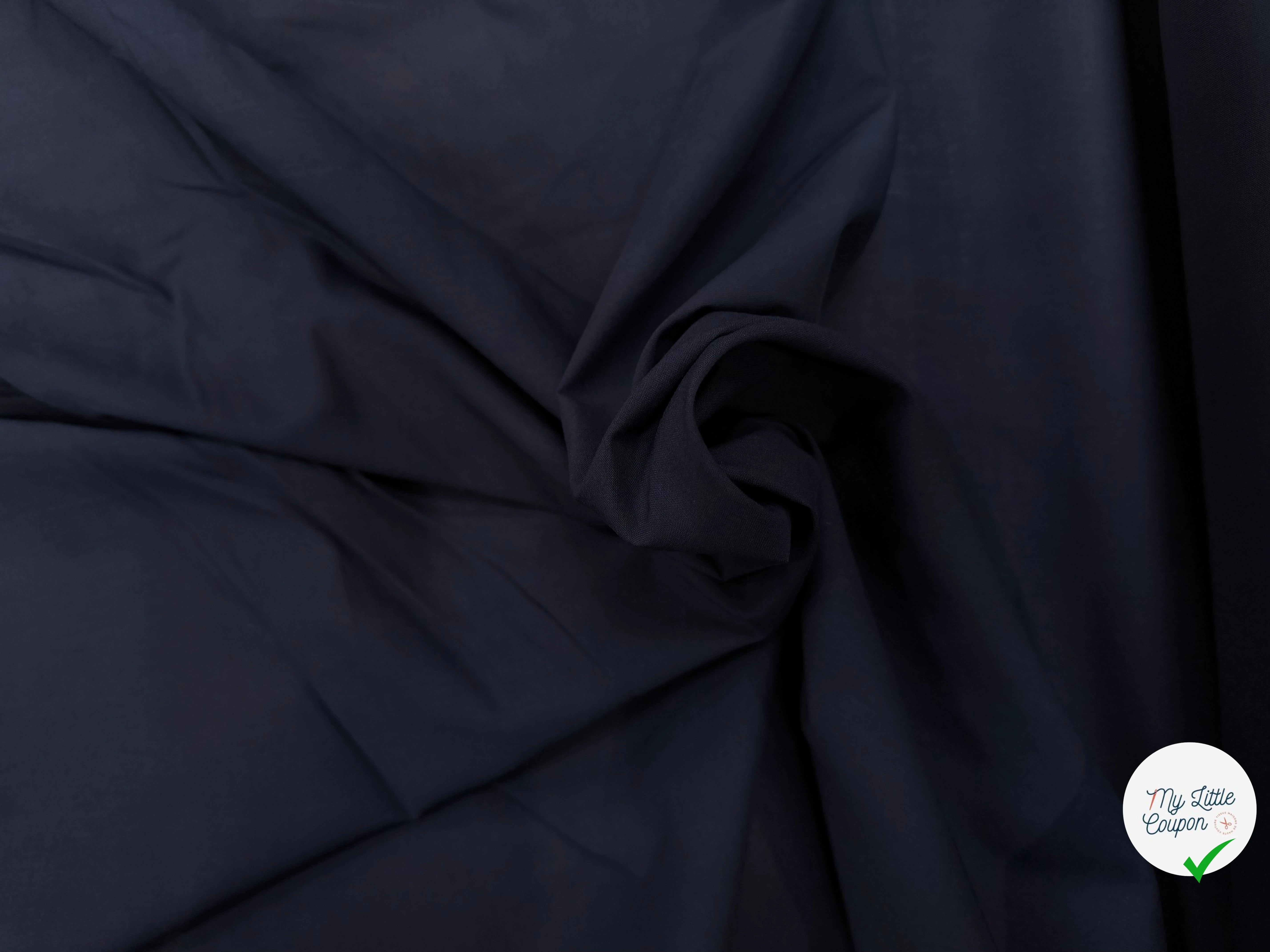 VOILE DE COTON BLEU MARINE - My Little Coupon