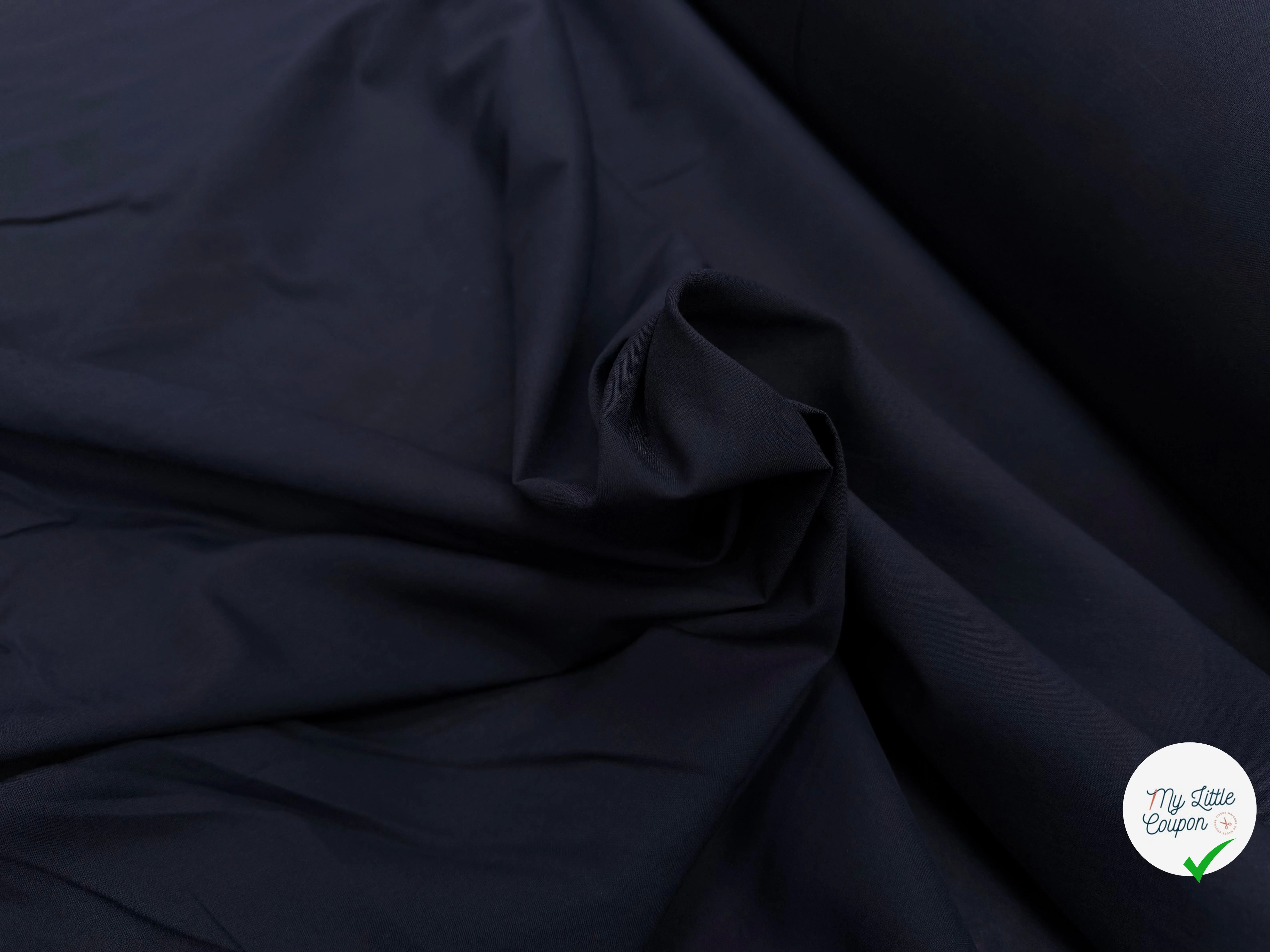 VOILE DE COTON BLEU MARINE - My Little Coupon