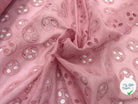 VOILE DE COTON BRODÉ DISQUE MARIAGE MSO
