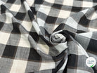 VOILE DE COTON CARREAUX BLANC ET NOIR - My Little Coupon