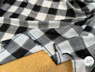 VOILE DE COTON CARREAUX BLANC ET NOIR - My Little Coupon