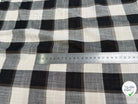 VOILE DE COTON CARREAUX BLANC ET NOIR - My Little Coupon