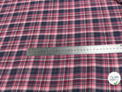 VOILE DE COTON CARREAUX MARINE ROSE - My Little Coupon