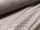 VOILE DE COTON CARREAUX VIOLET ET MARRON - My Little Coupon