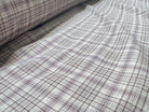 VOILE DE COTON CARREAUX VIOLET ET MARRON - My Little Coupon