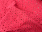 VOILE DE COTON DE PETITS RONDS CARMIN MSO
