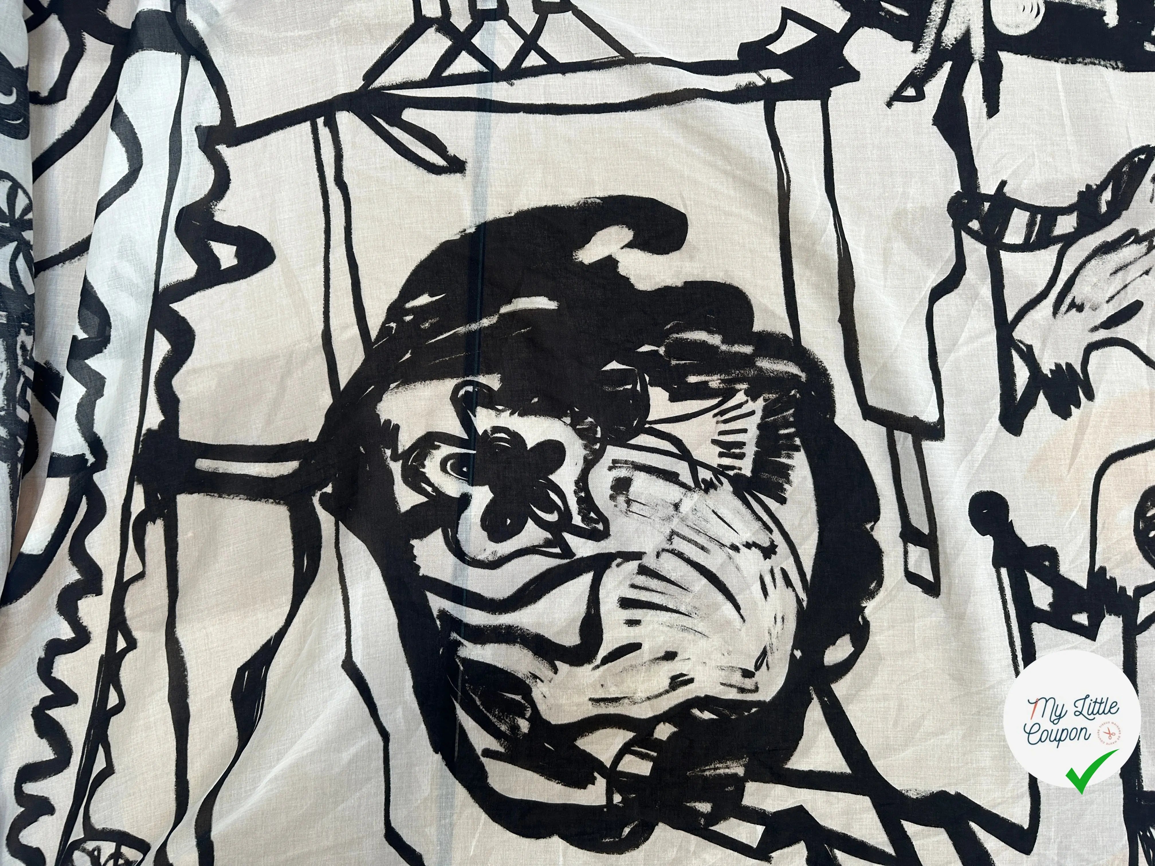 VOILE DE COTON DESSIN D'ENFANTS PRODIGE - My Little Coupon