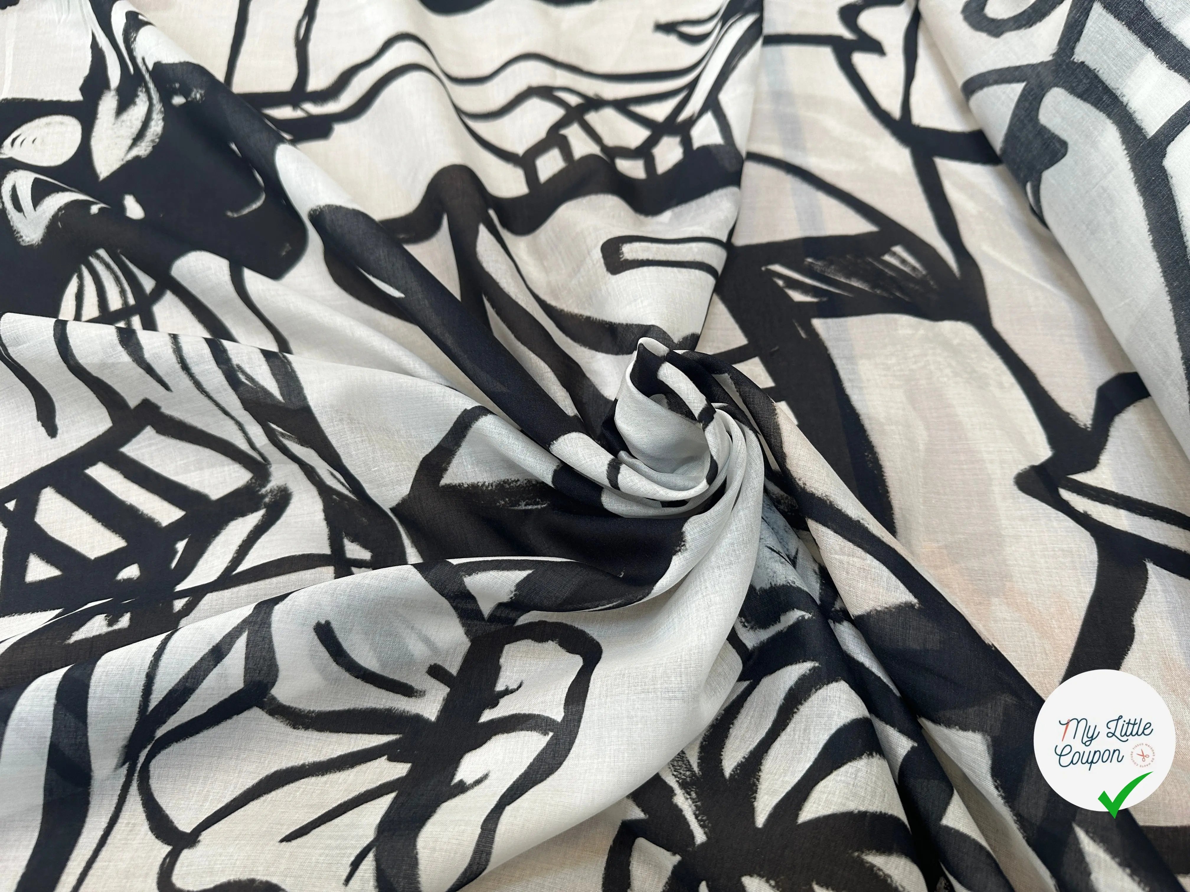 VOILE DE COTON DESSIN D'ENFANTS PRODIGE - My Little Coupon