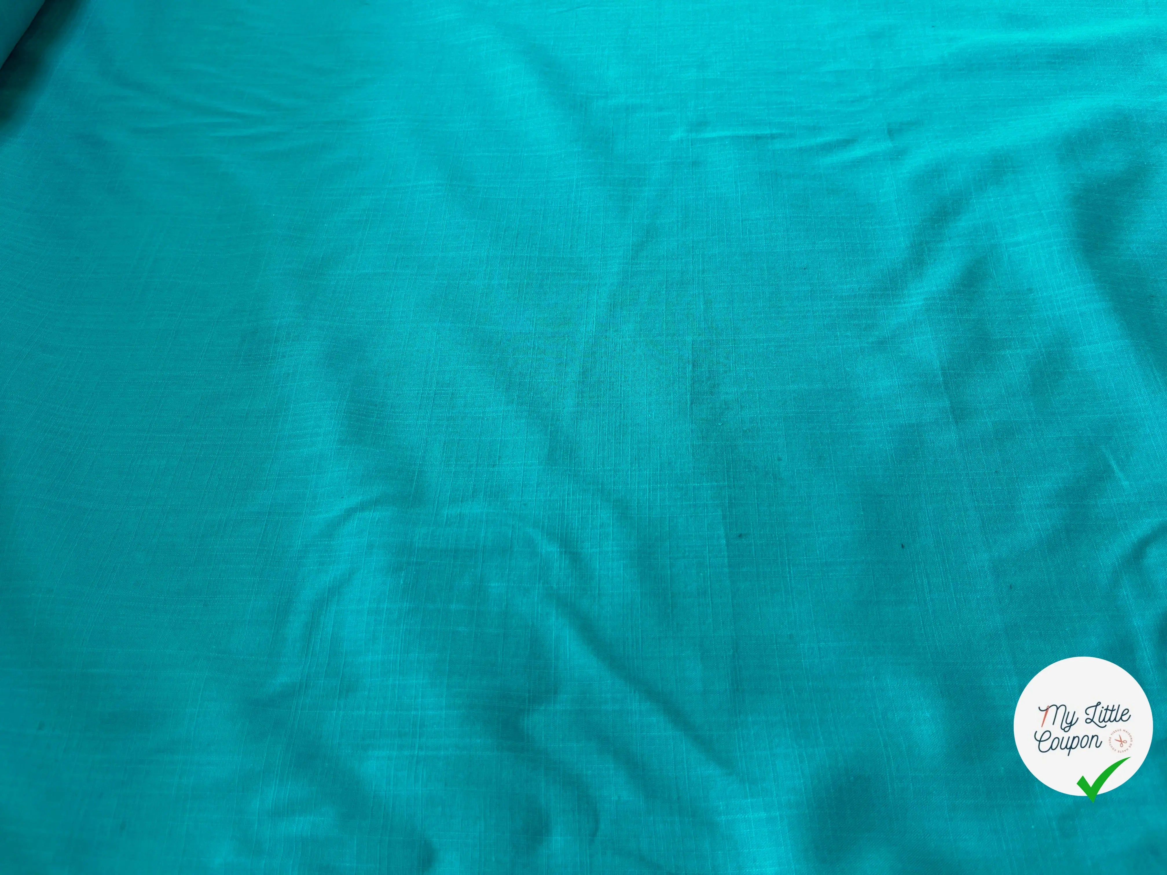 VOILE DE COTON EFFET QUADRILLÉ BLEU CIEN - My Little Coupon