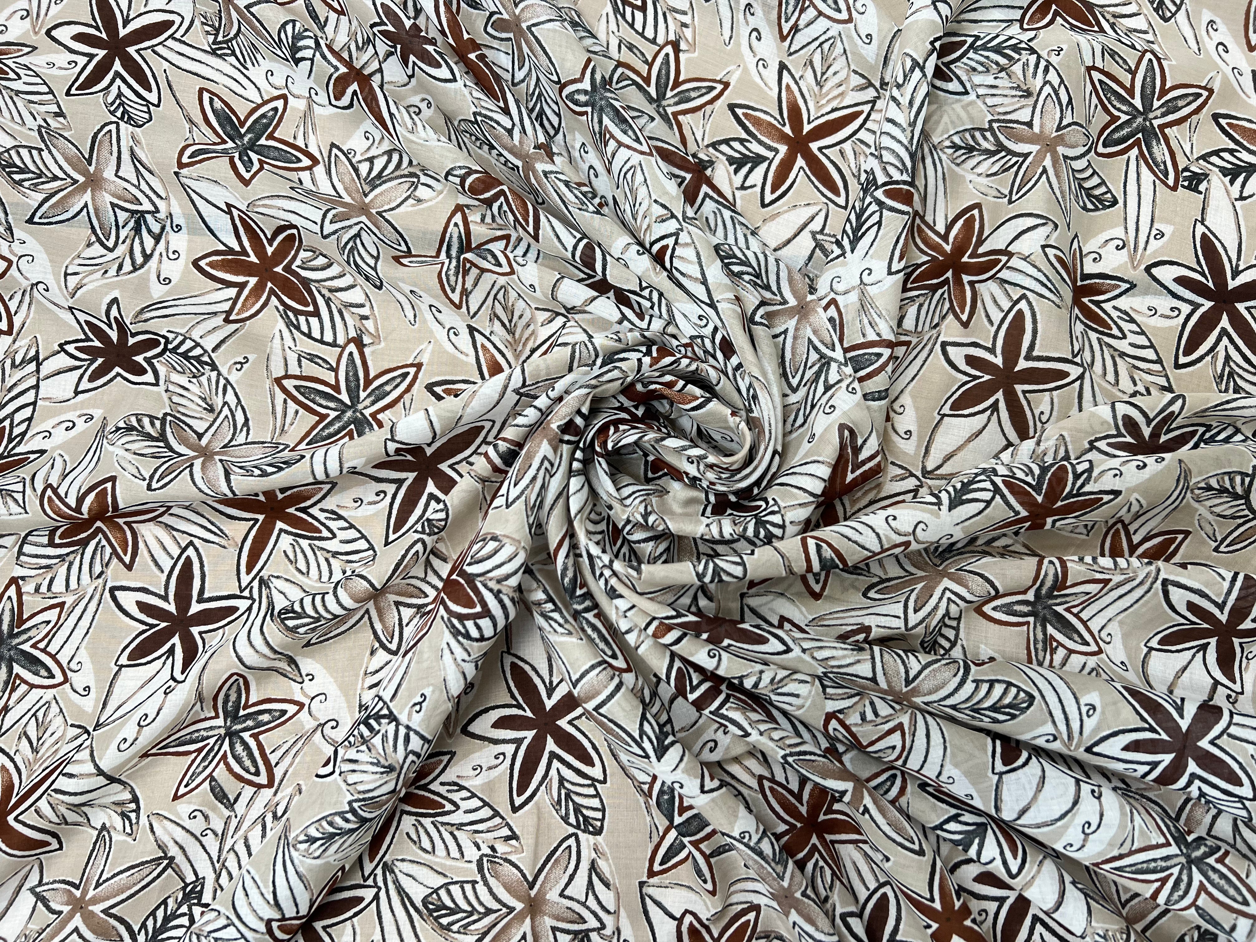 VOILE DE COTON FLEURS DE VANILLE - My Little Coupon