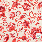 VOILE DE COTON FLEURS ROUGE - My Little Coupon